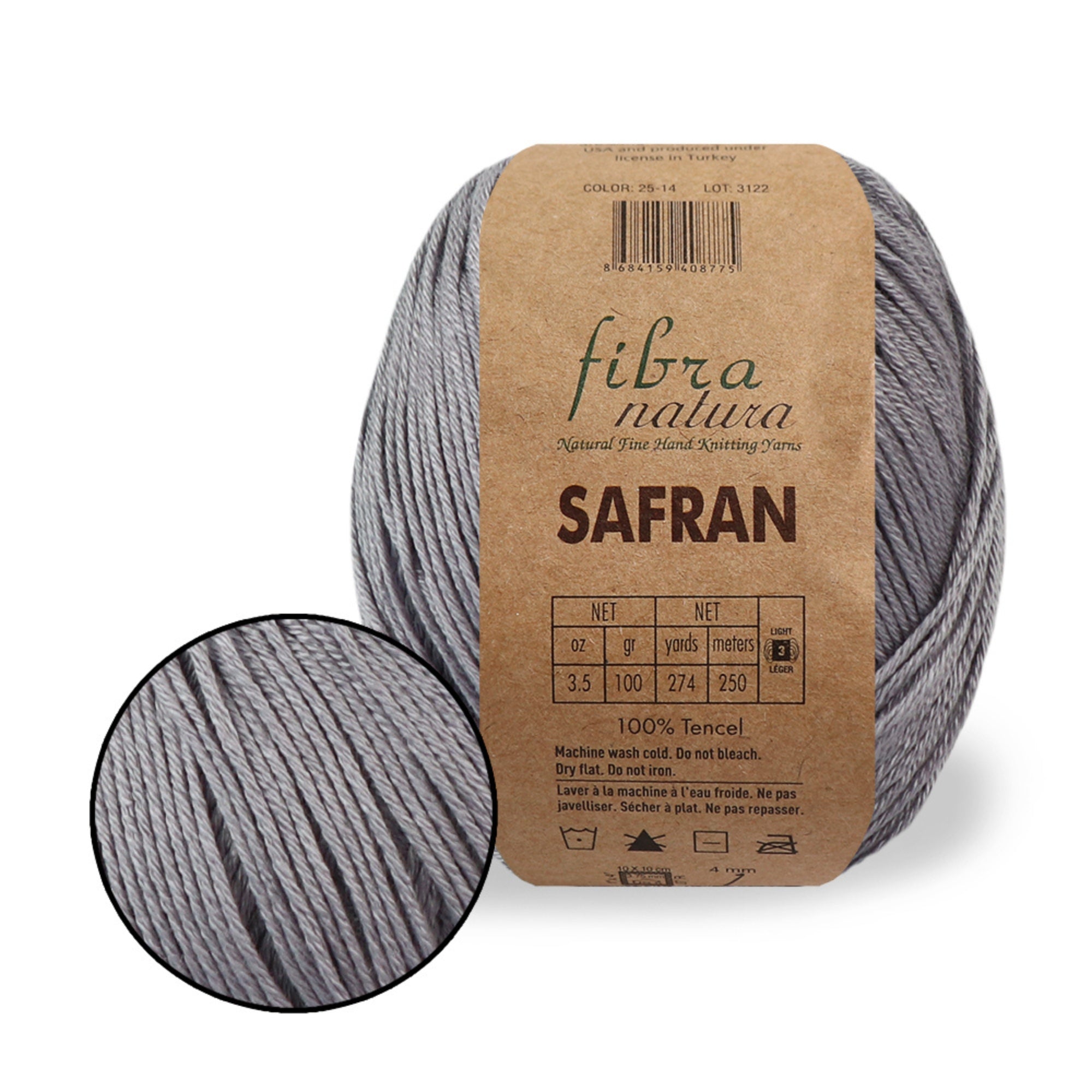 FibraNatura Safran, 8 colors, 1.76 oz / 175 yds