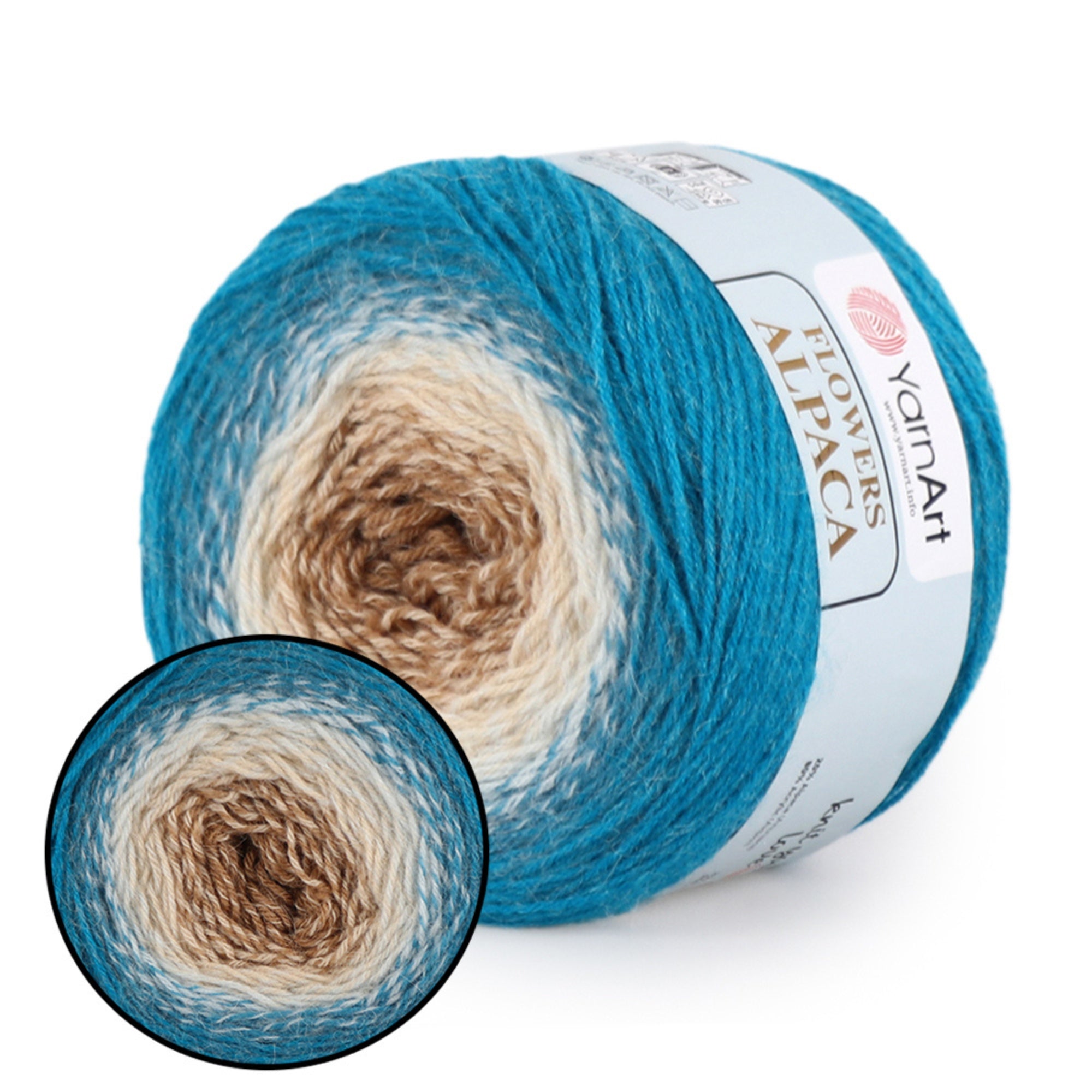 YarnArt Flowers Alpaca, 32 solors, 8.8 oz / 1028 yds