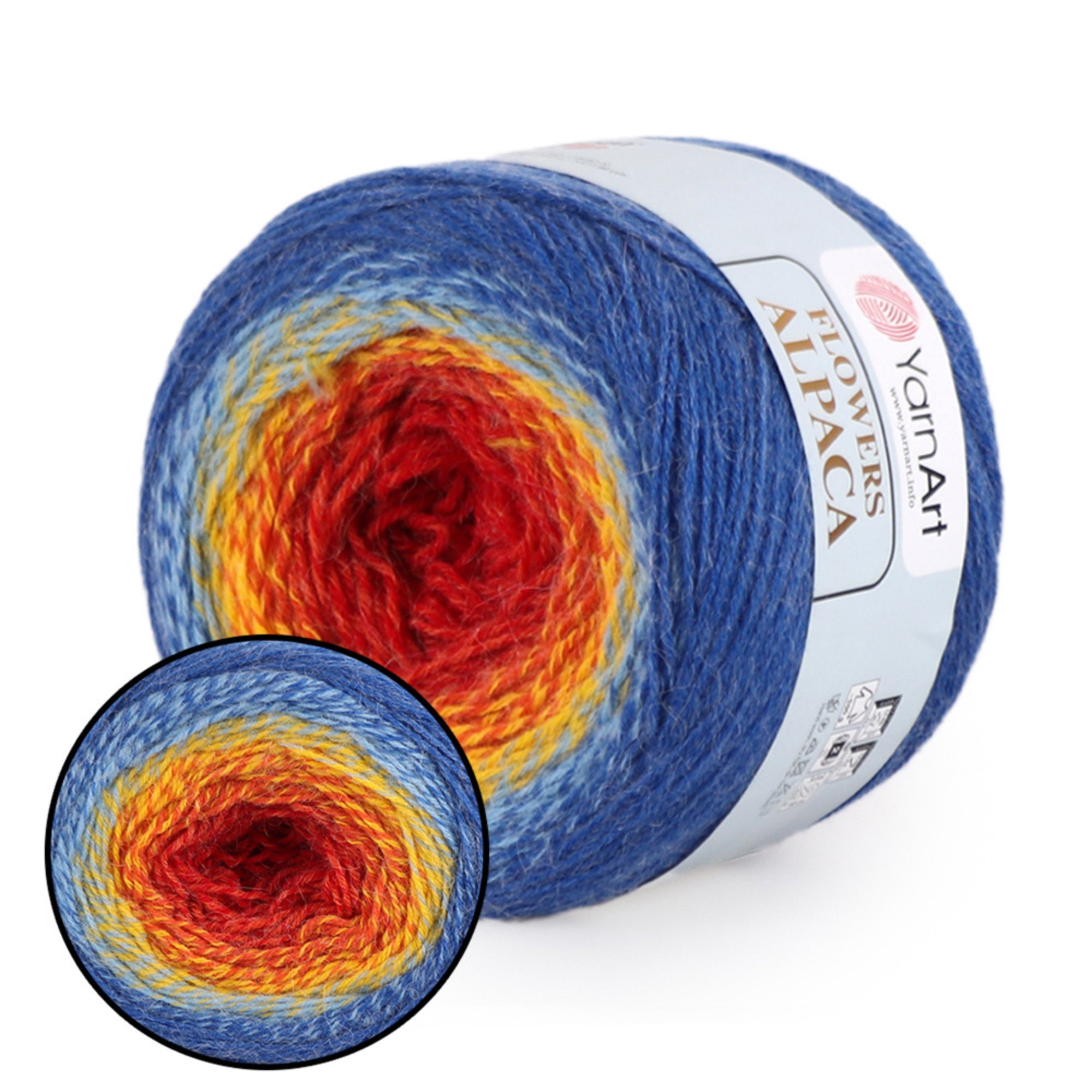 YarnArt Flowers Alpaca, 32 solors, 8.8 oz / 1028 yds