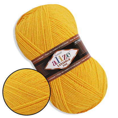 Alize LanaGold Fine, 31 colors, 3.53 oz / 426 yds