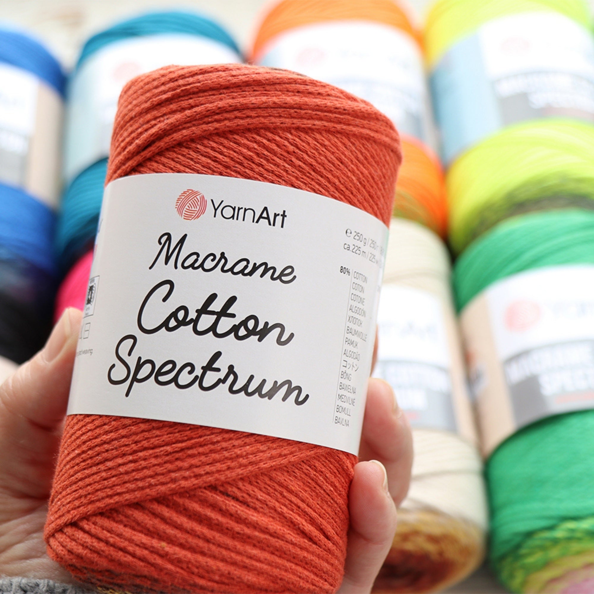 YarnArt Macrame Cotton Spectrum, 18 colors, 8.8 oz / 246 yds
