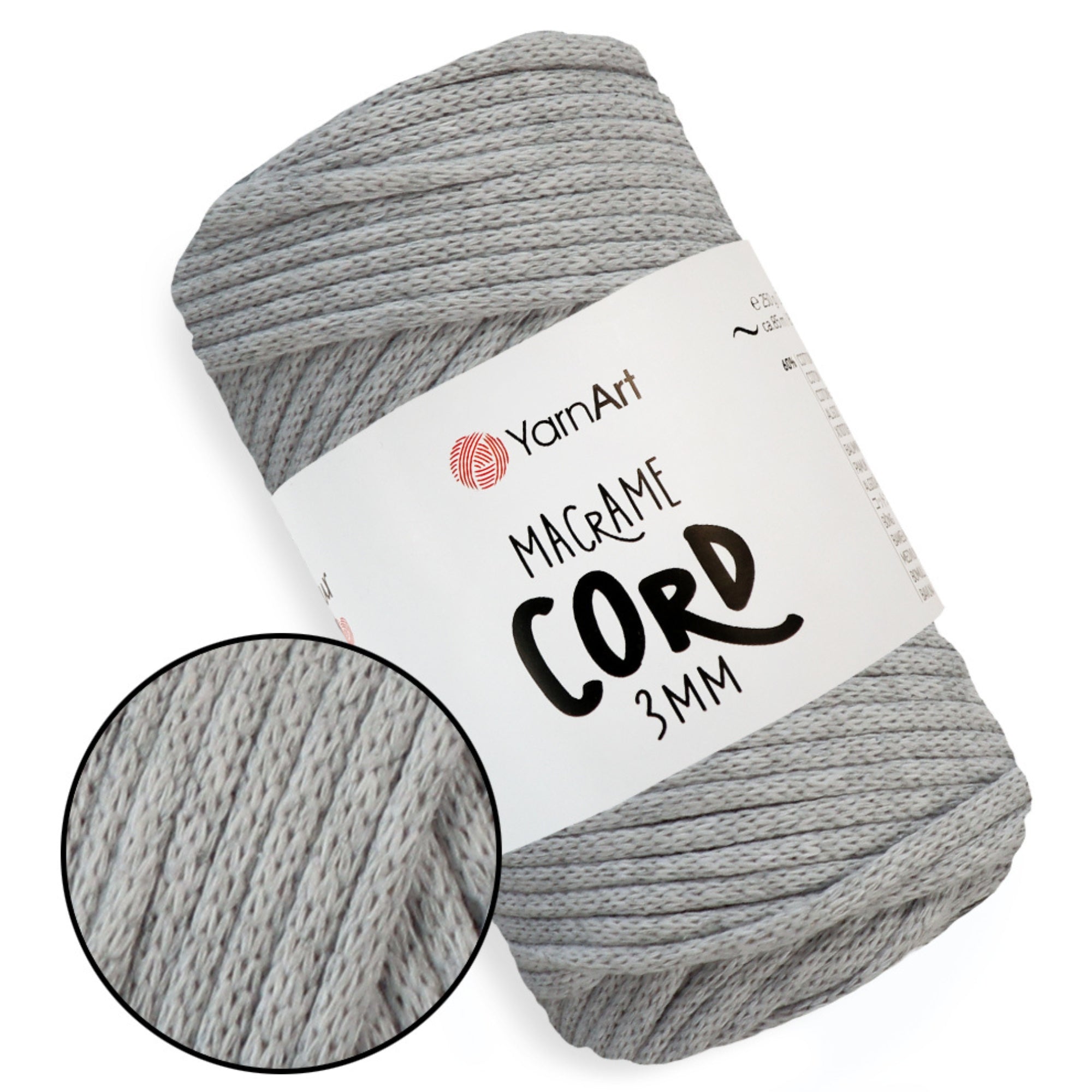 YarnArt Macrame Cord 3 mm, 22 colors, 8.8 oz / 109 yds