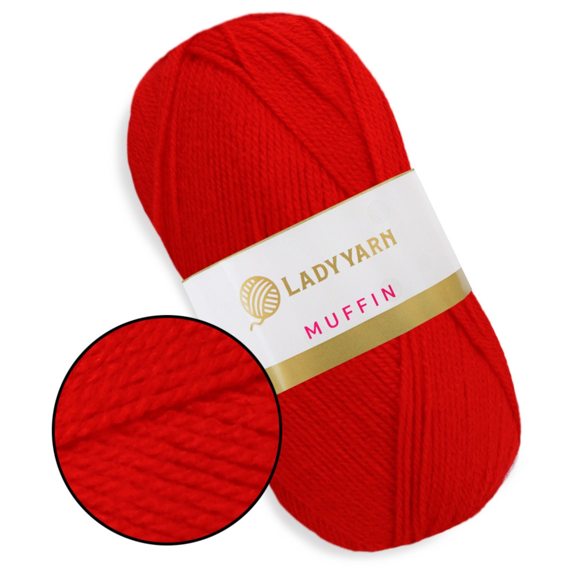 Lady Yarn Muffin, 36 colors, 3.5 oz / 525 yds