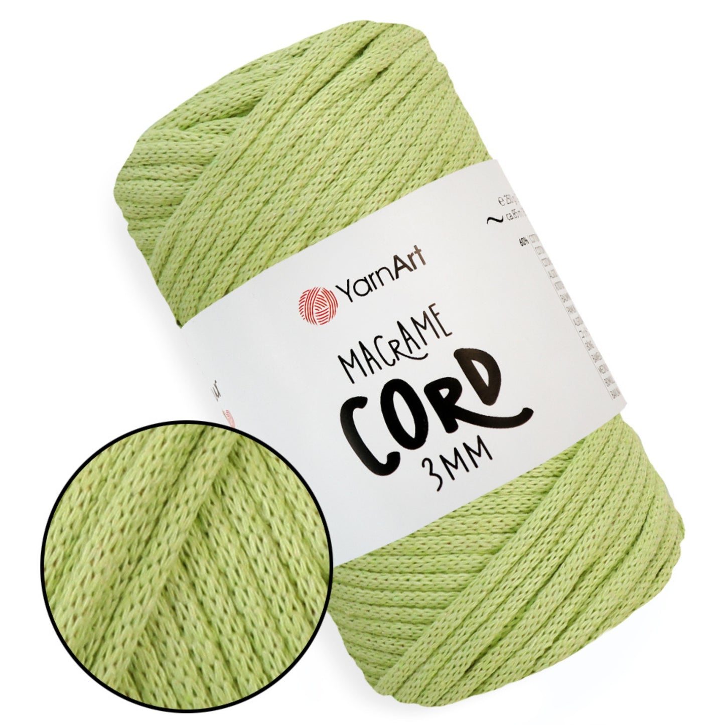 YarnArt Macrame Cord 3 mm, 22 colors, 8.8 oz / 109 yds