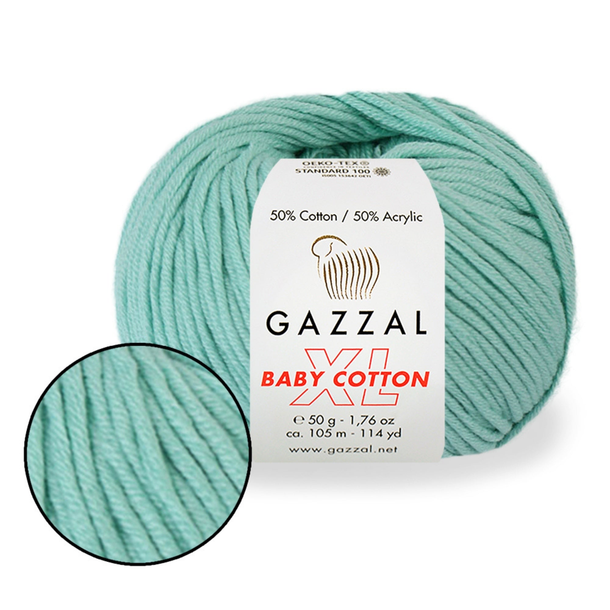 Gazzal Baby Cotton XL, 29 colors, 1.76 oz / 114 yds
