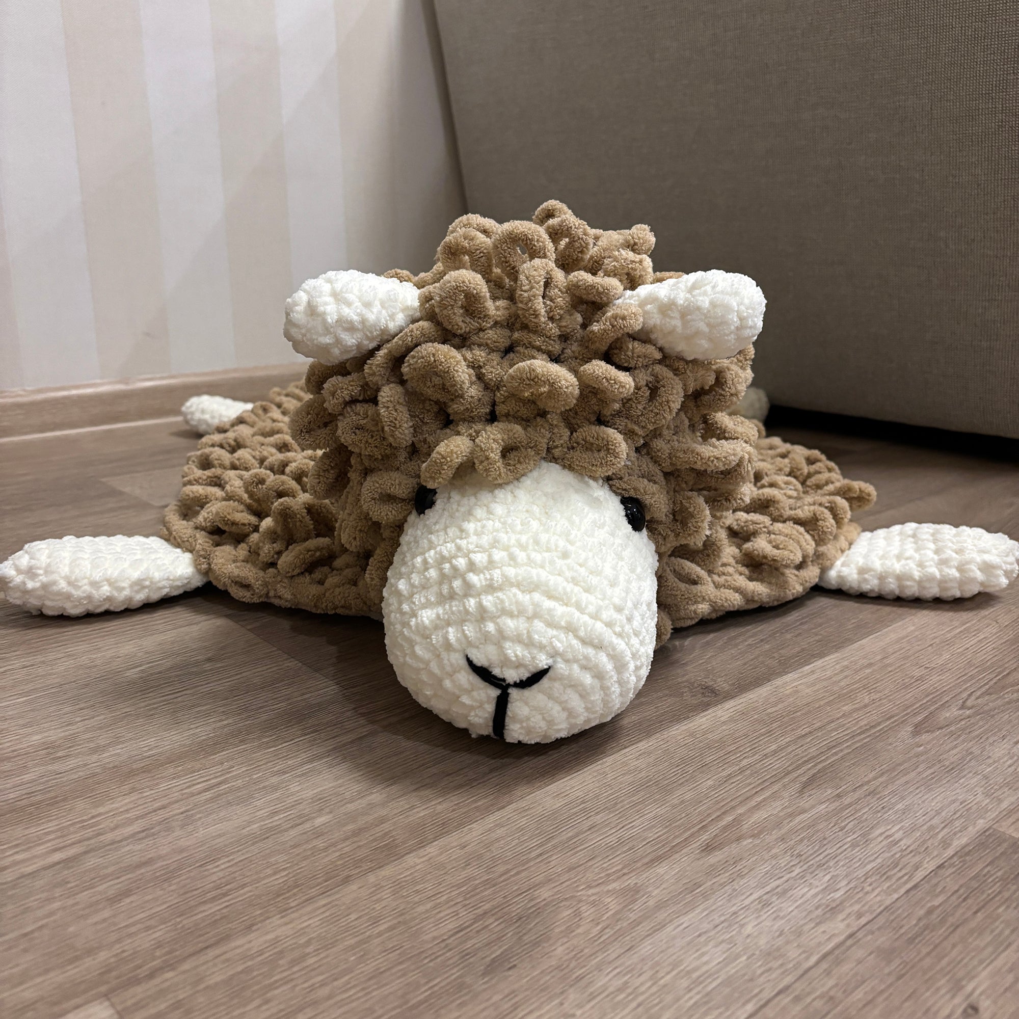 SHEEP RUG Crochet Pattern (skill level Beginner)