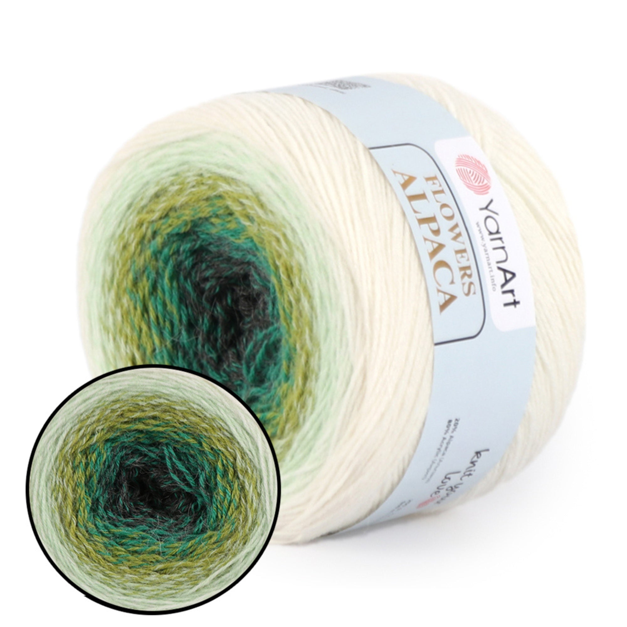 YarnArt Flowers Alpaca, 32 solors, 8.8 oz / 1028 yds