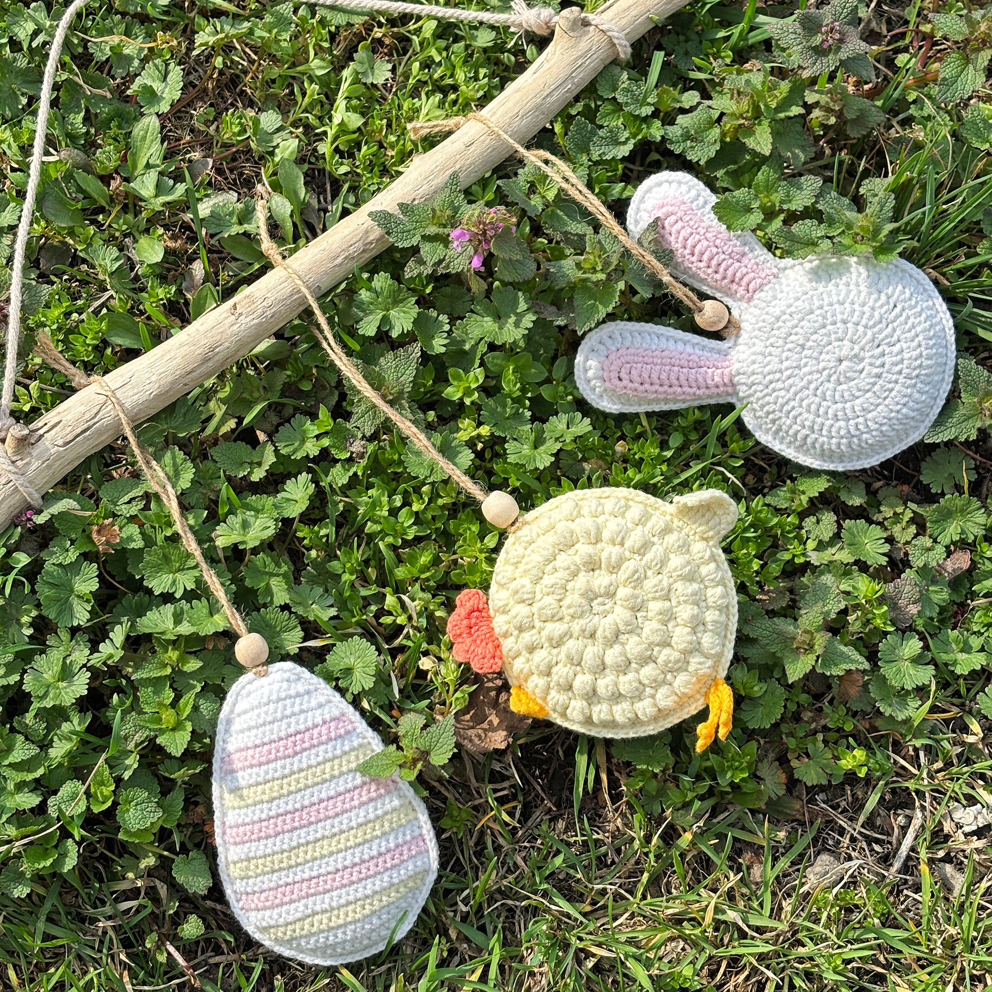Amigurumi Bunny Egg Chick Ornaments 3-in-1 Crochet Pattern