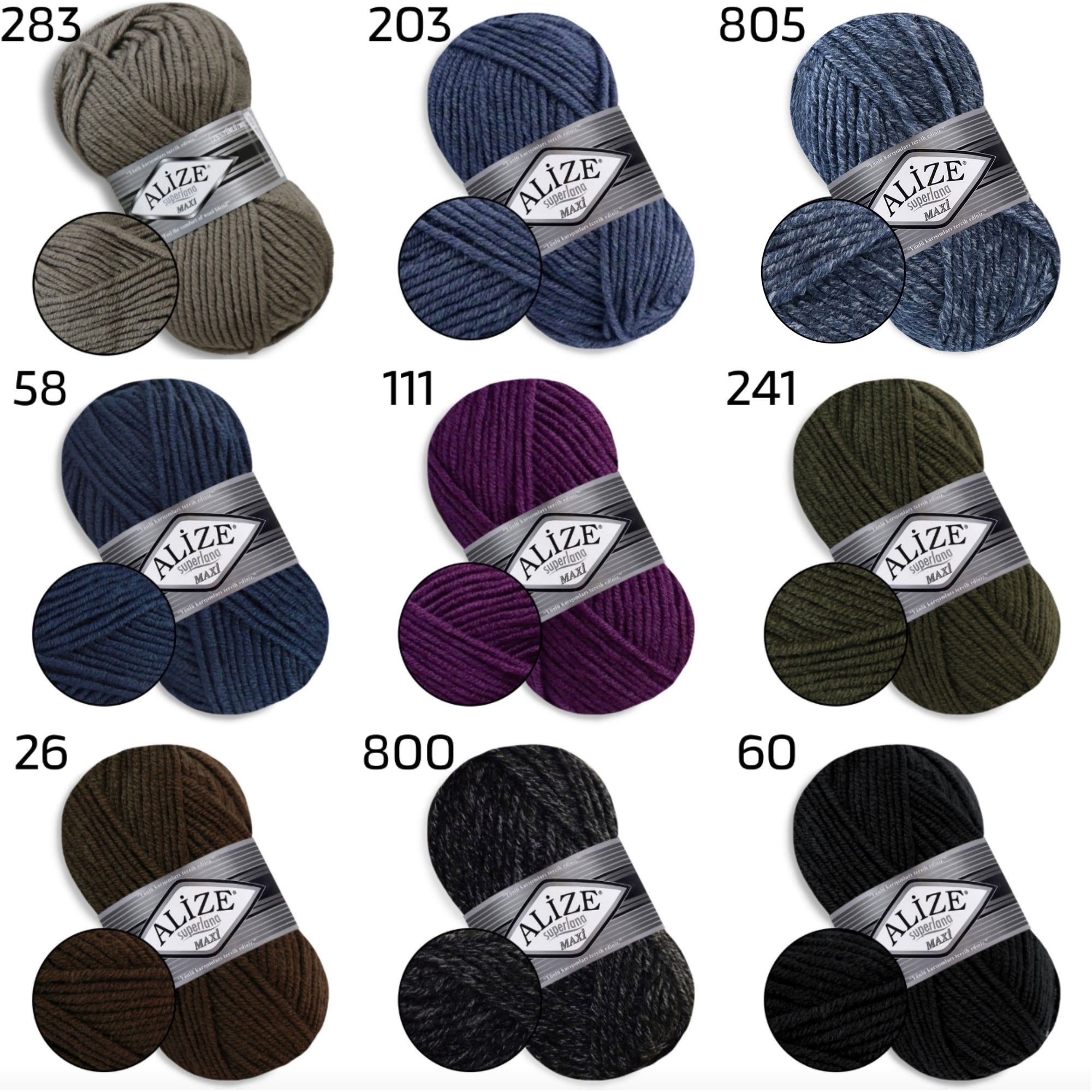 Alize Super Lana Maxi, 3.53 oz / 109 yds