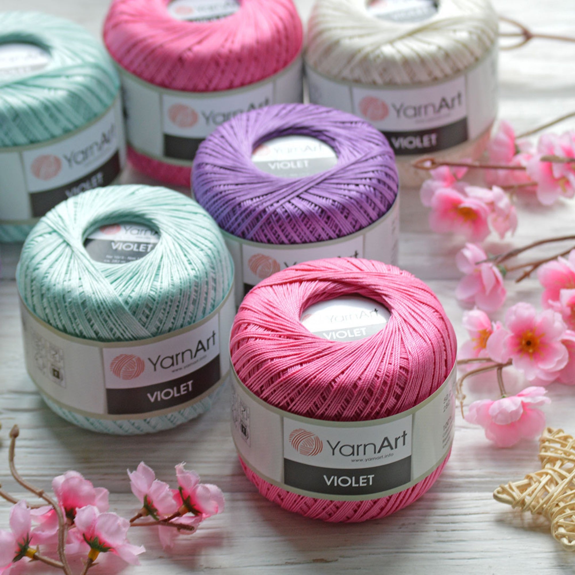 YarnArt Violet, 31 colors, 1.76 oz / 308 yds