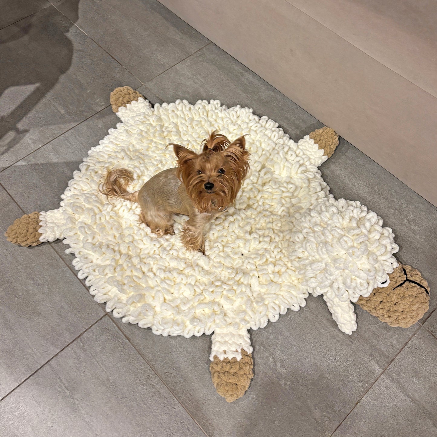 KIDS SHEEP RUG Crochet Pattern (skill level beginner)