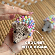 2 IN 1 BEAD HEDGEHOGS Crochet Pattern (skill level Intermediate)