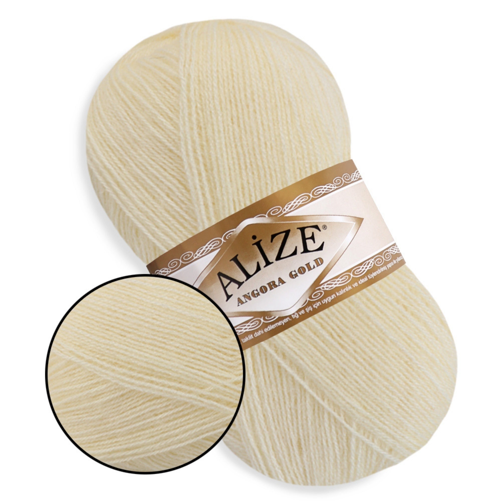 Alize Angora Gold, 56 colors, 3.53 oz / 601 yds