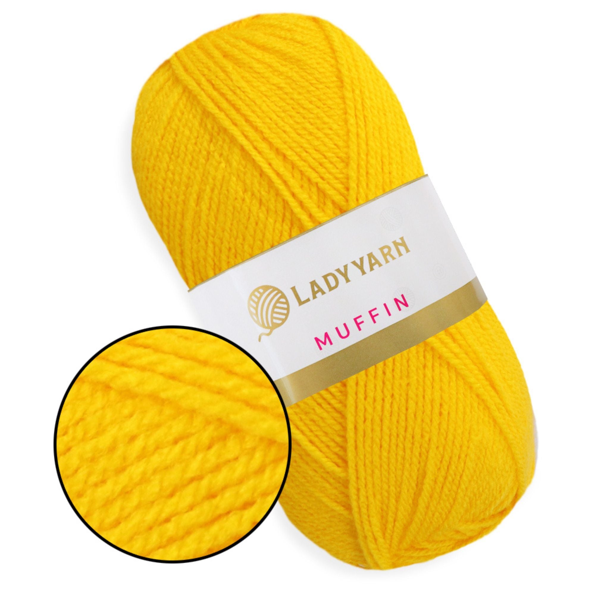 Lady Yarn Muffin, 36 colors, 3.5 oz / 525 yds