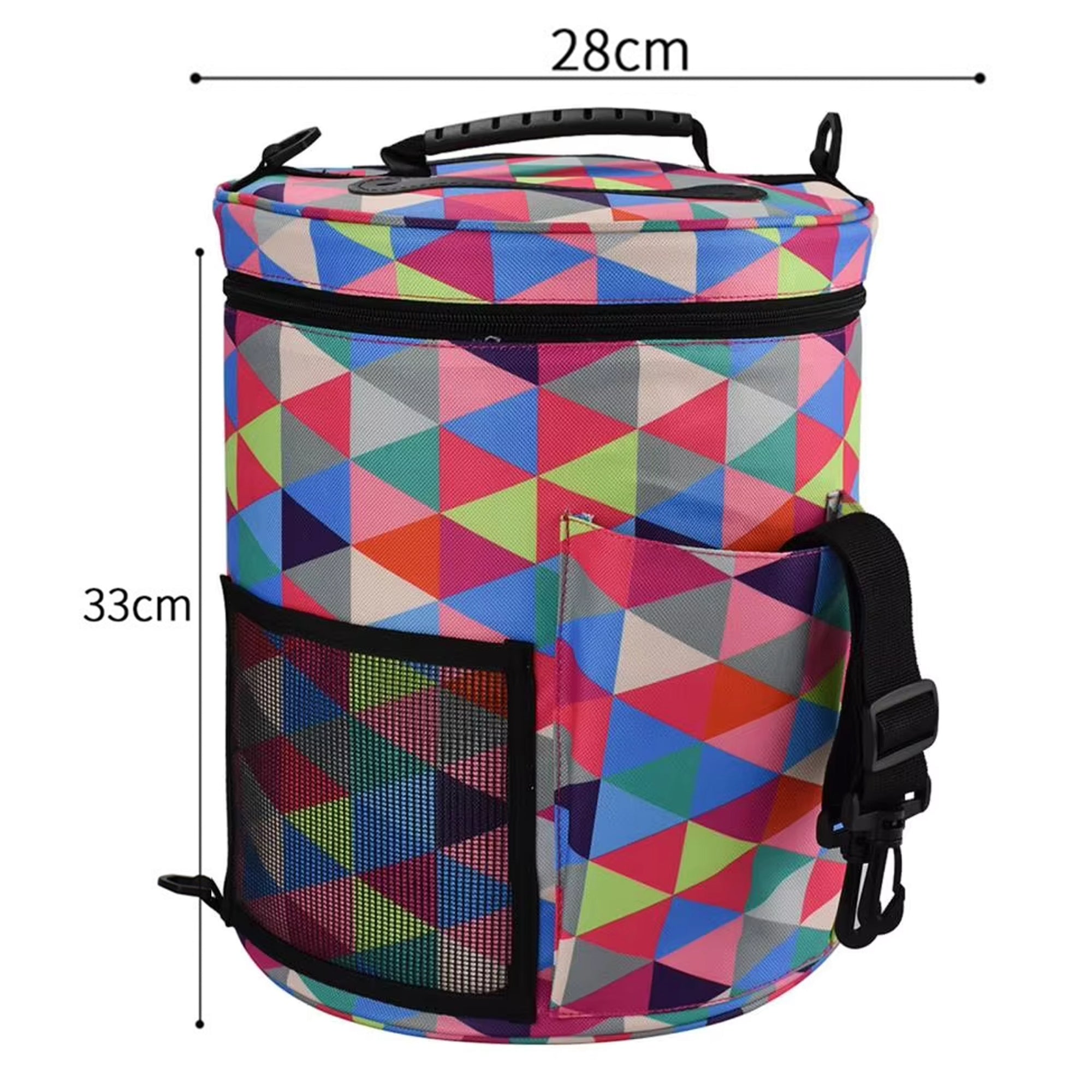 Organizer bag for knitting, Triangles, 28*28*33 cm