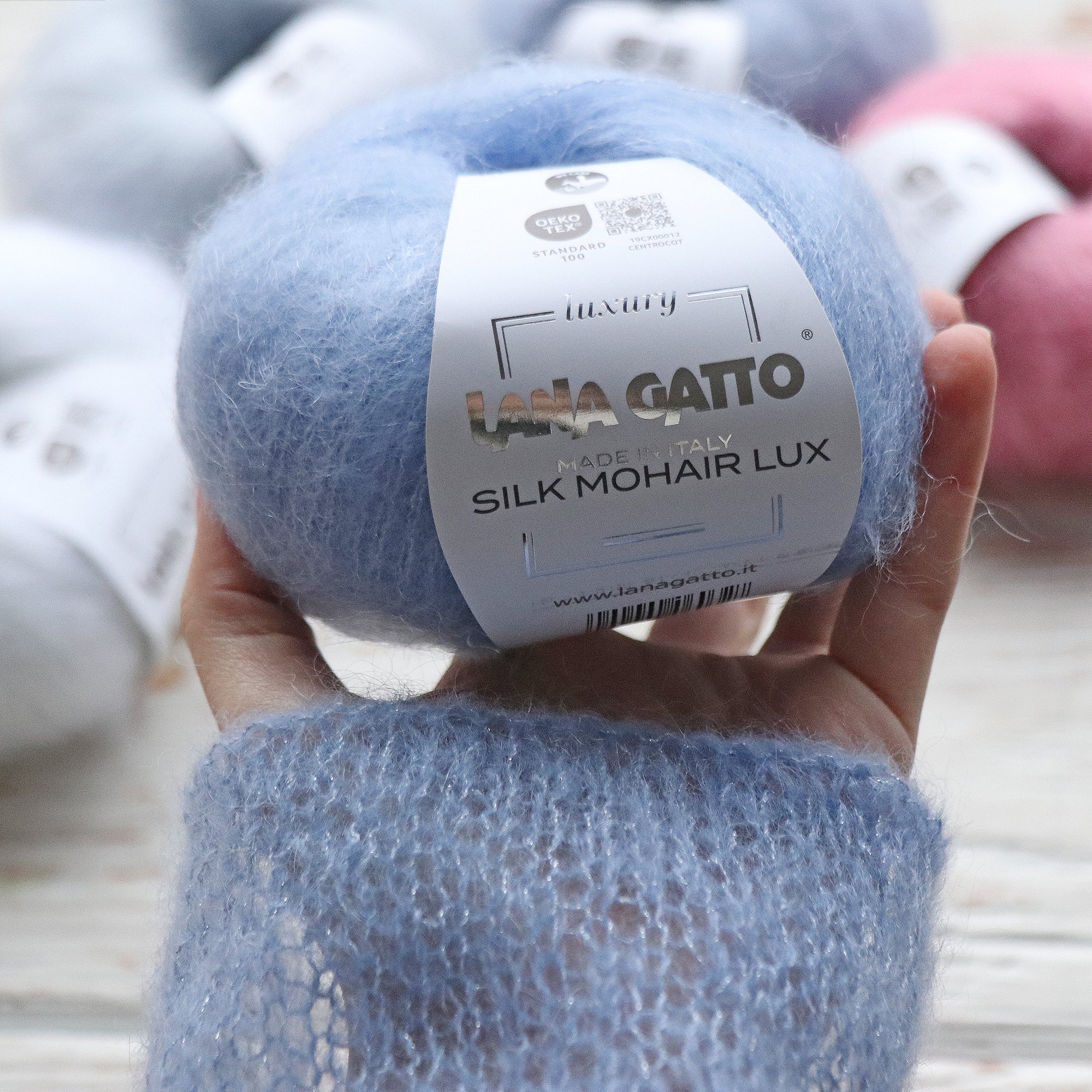 Lana Gatto Silk Mohair Lux, 7 colors, 0.88 oz / 230 yds