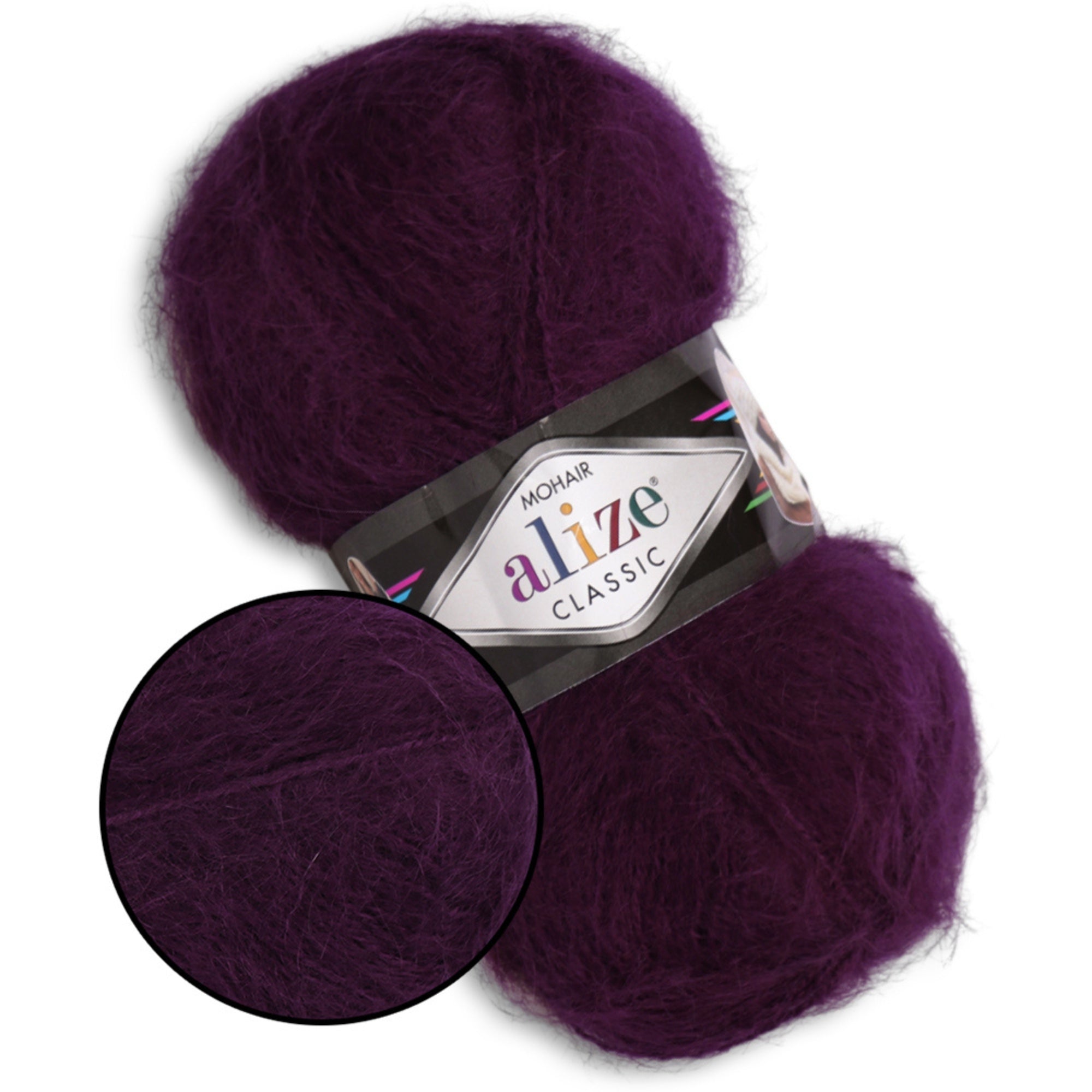 Alize Mohair Classic, 17 colors, 3.53 oz / 219 yds