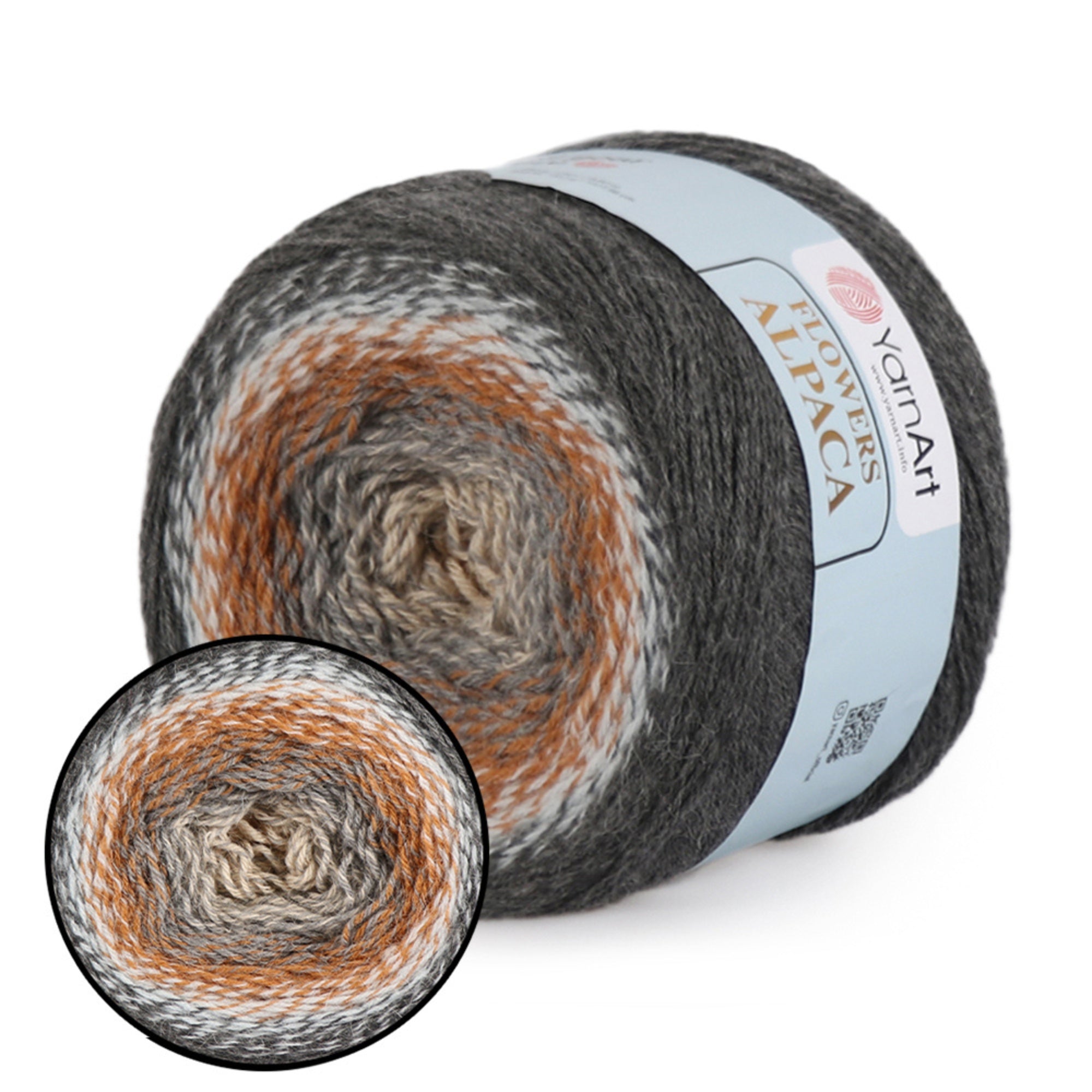 YarnArt Flowers Alpaca, 32 solors, 8.8 oz / 1028 yds