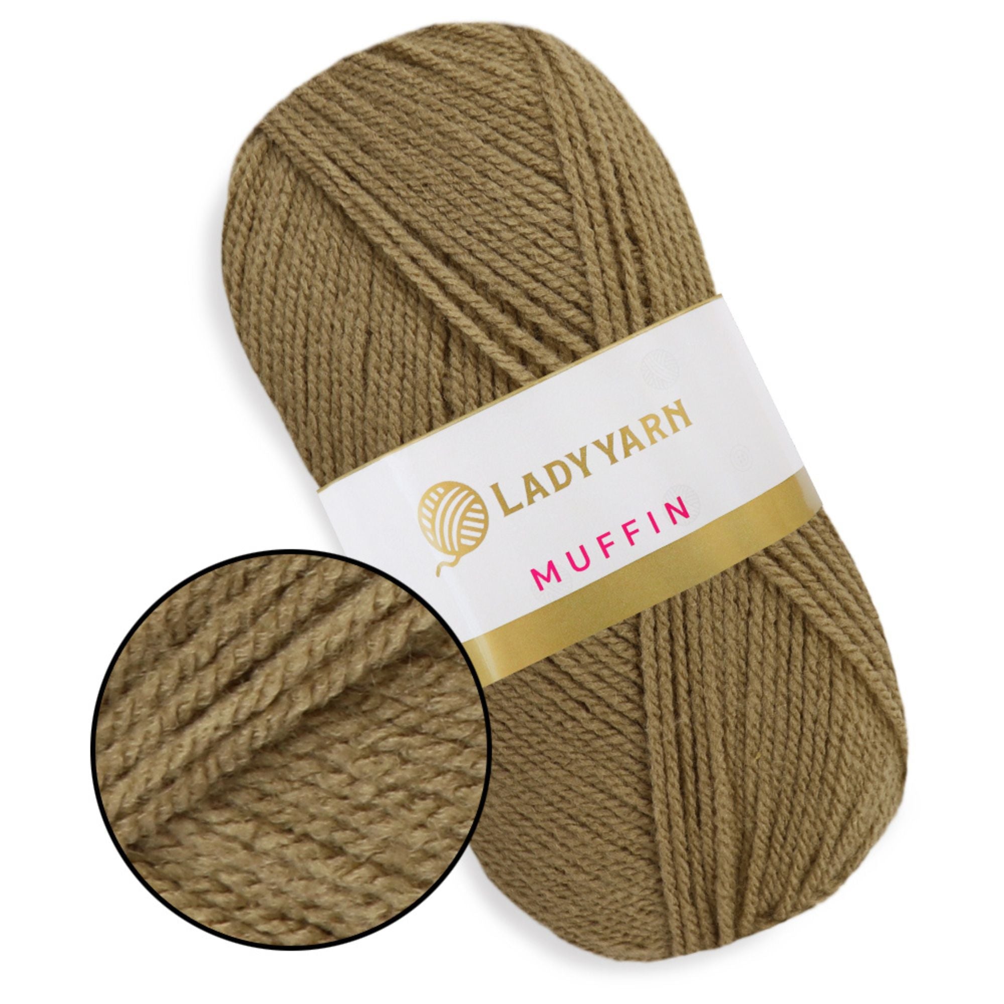 Lady Yarn Muffin, 36 colors, 3.5 oz / 525 yds