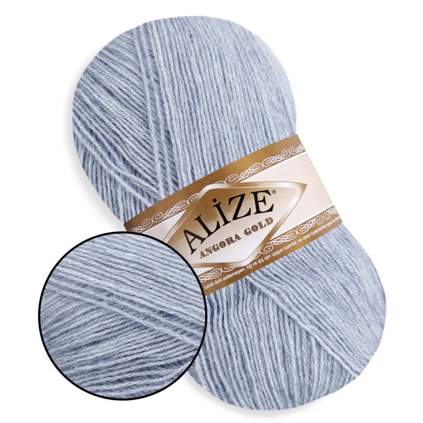 Alize Angora Gold, 56 colors, 3.53 oz / 601 yds