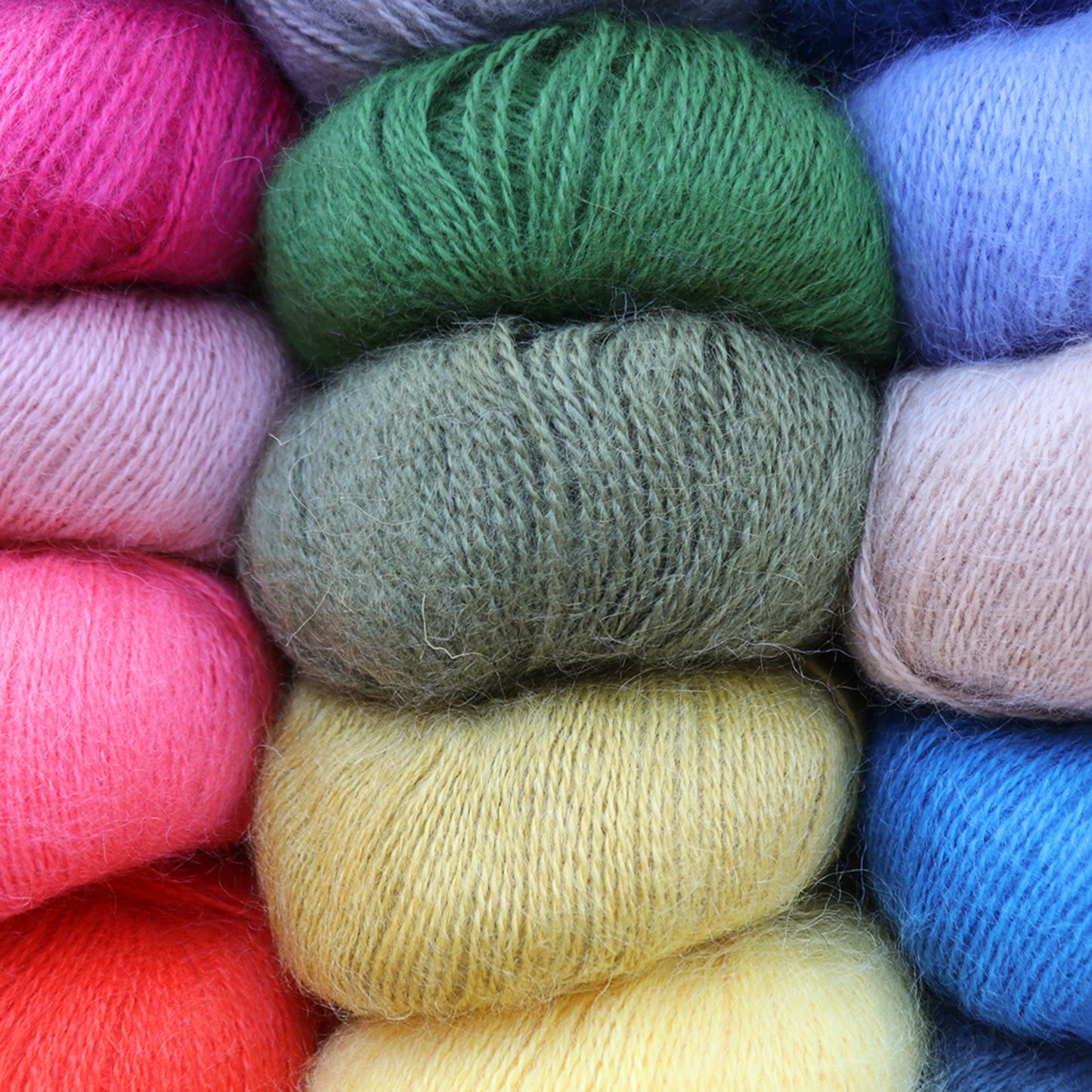 Mondial Dolce Mohair, 27 colors, 1.76 oz / 164 yds