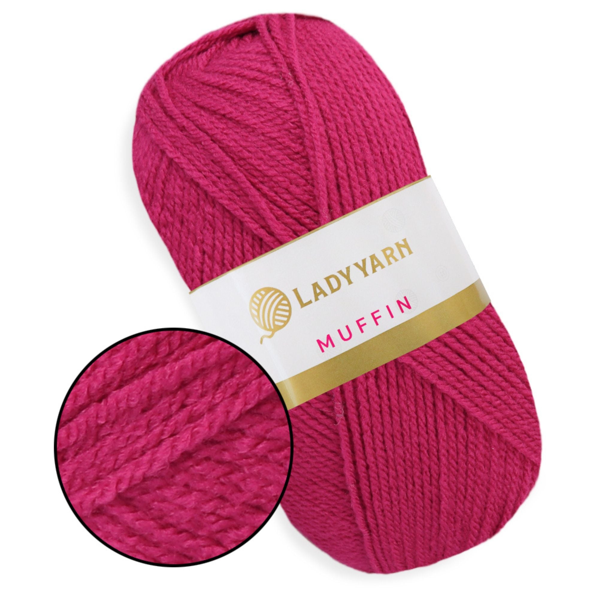 Lady Yarn Muffin, 36 colors, 3.5 oz / 525 yds