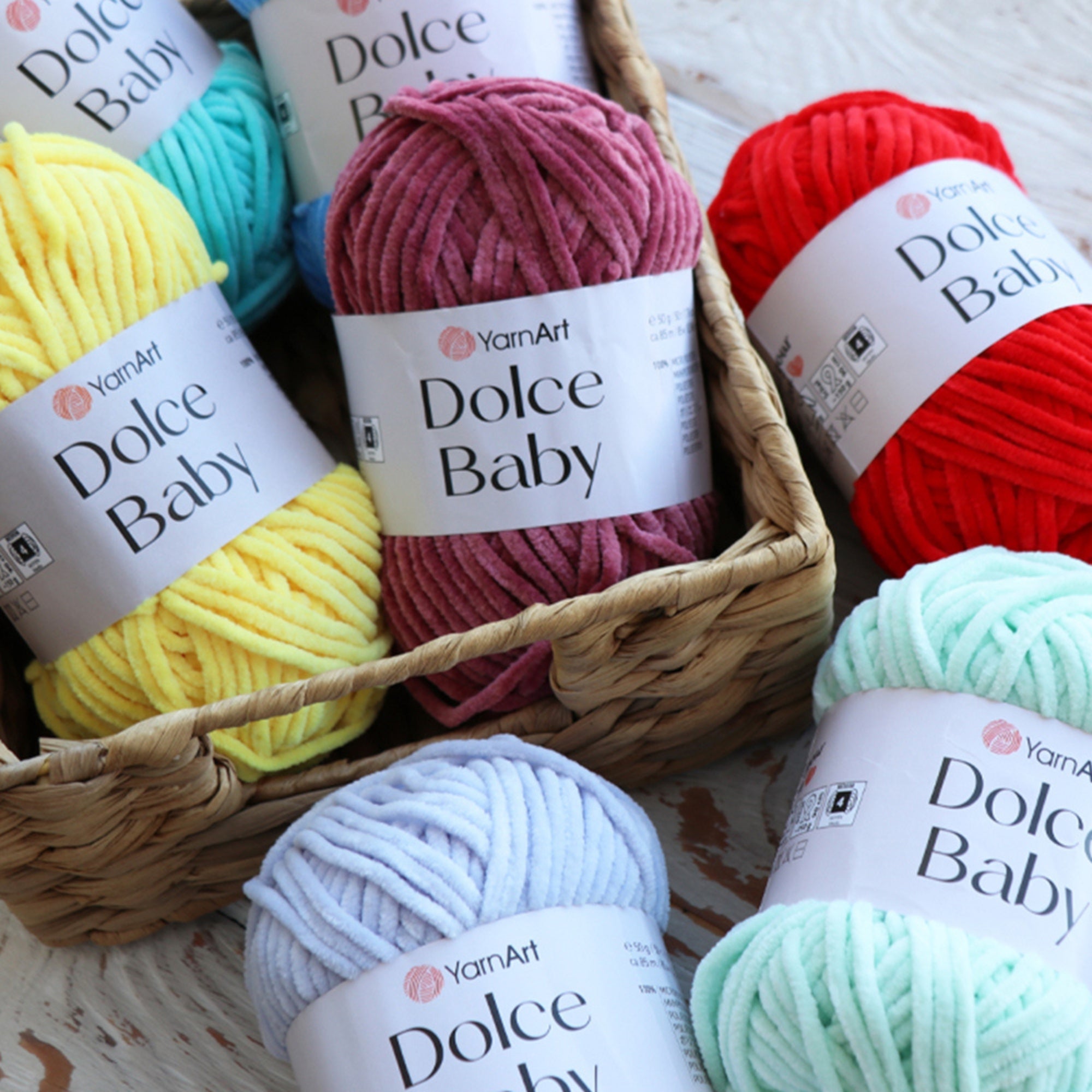 YarnArt Dolce Baby, 29 colors, 1.76 oz / 93 yds