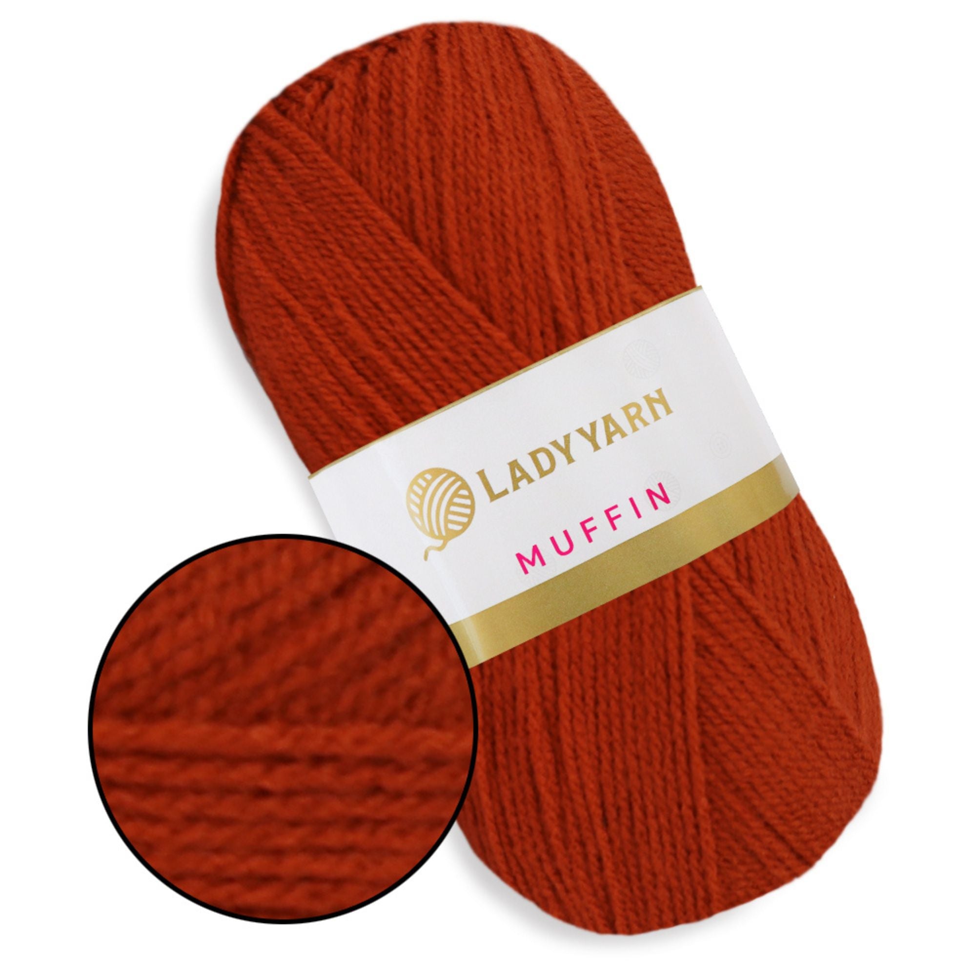 Lady Yarn Muffin, 36 colors, 3.5 oz / 525 yds