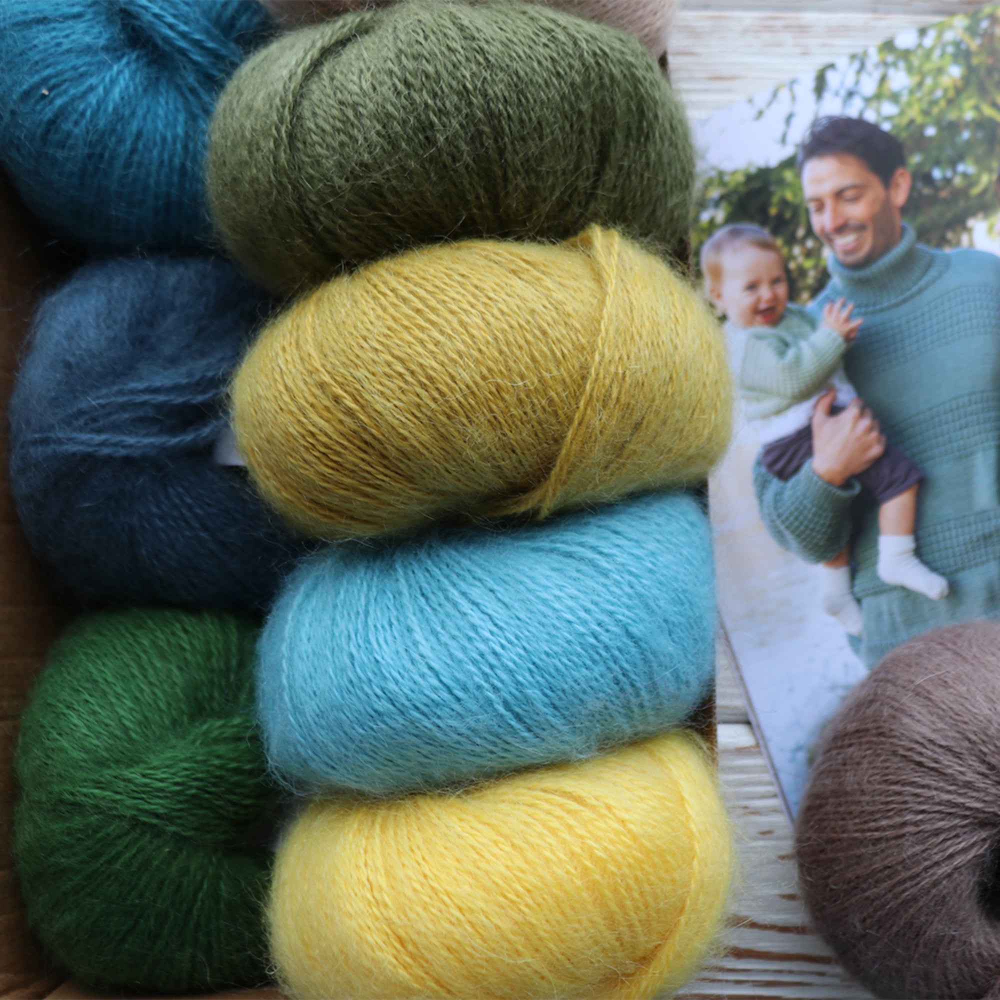 Mondial Dolce Mohair, 27 colors, 1.76 oz / 164 yds