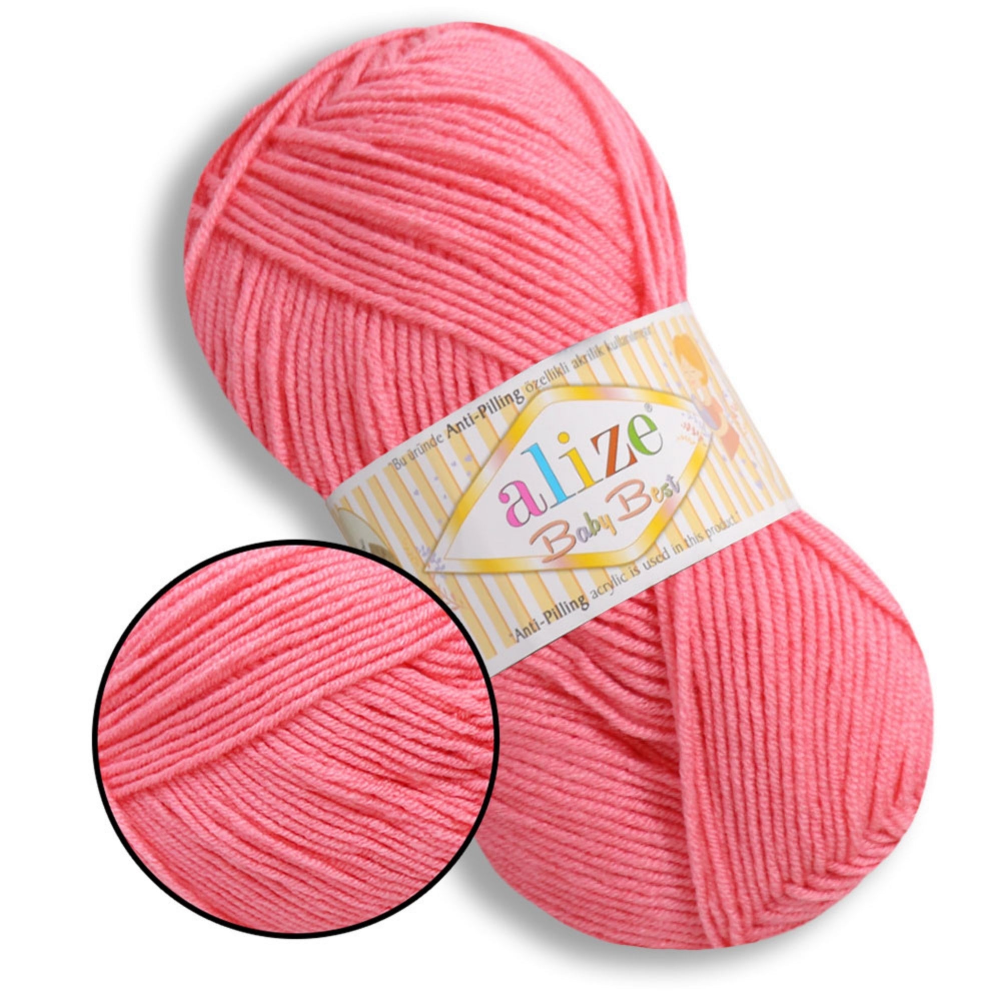 Alize Baby Best, 65 colors, 3.53 oz / 262 yds