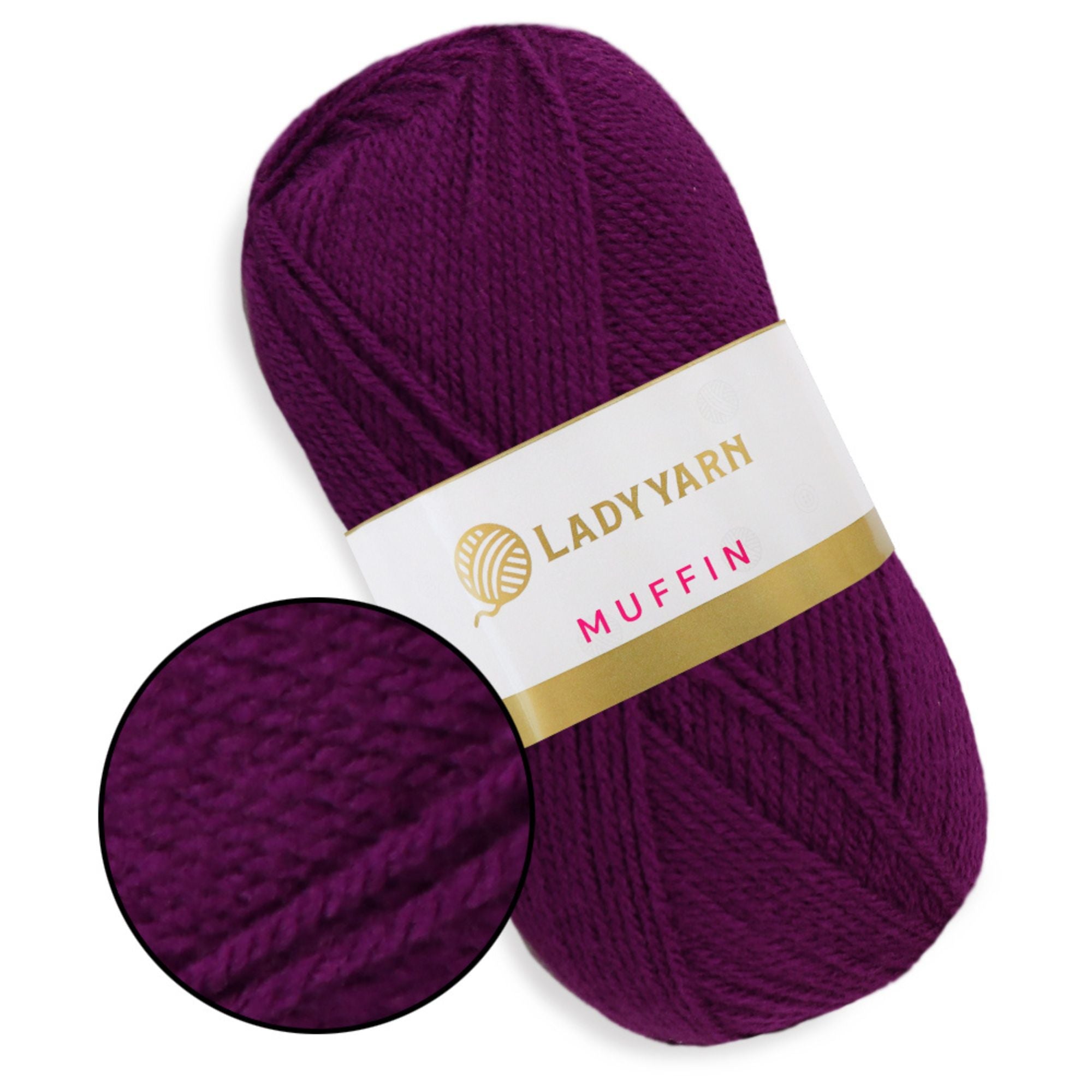 Lady Yarn Muffin, 36 colors, 3.5 oz / 525 yds