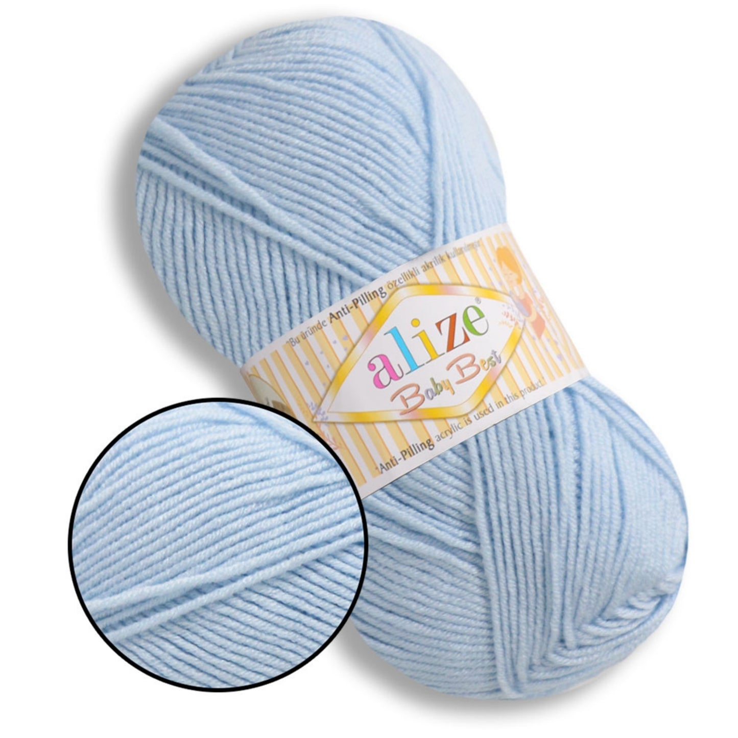 Alize Baby Best, 65 colors, 3.53 oz / 262 yds