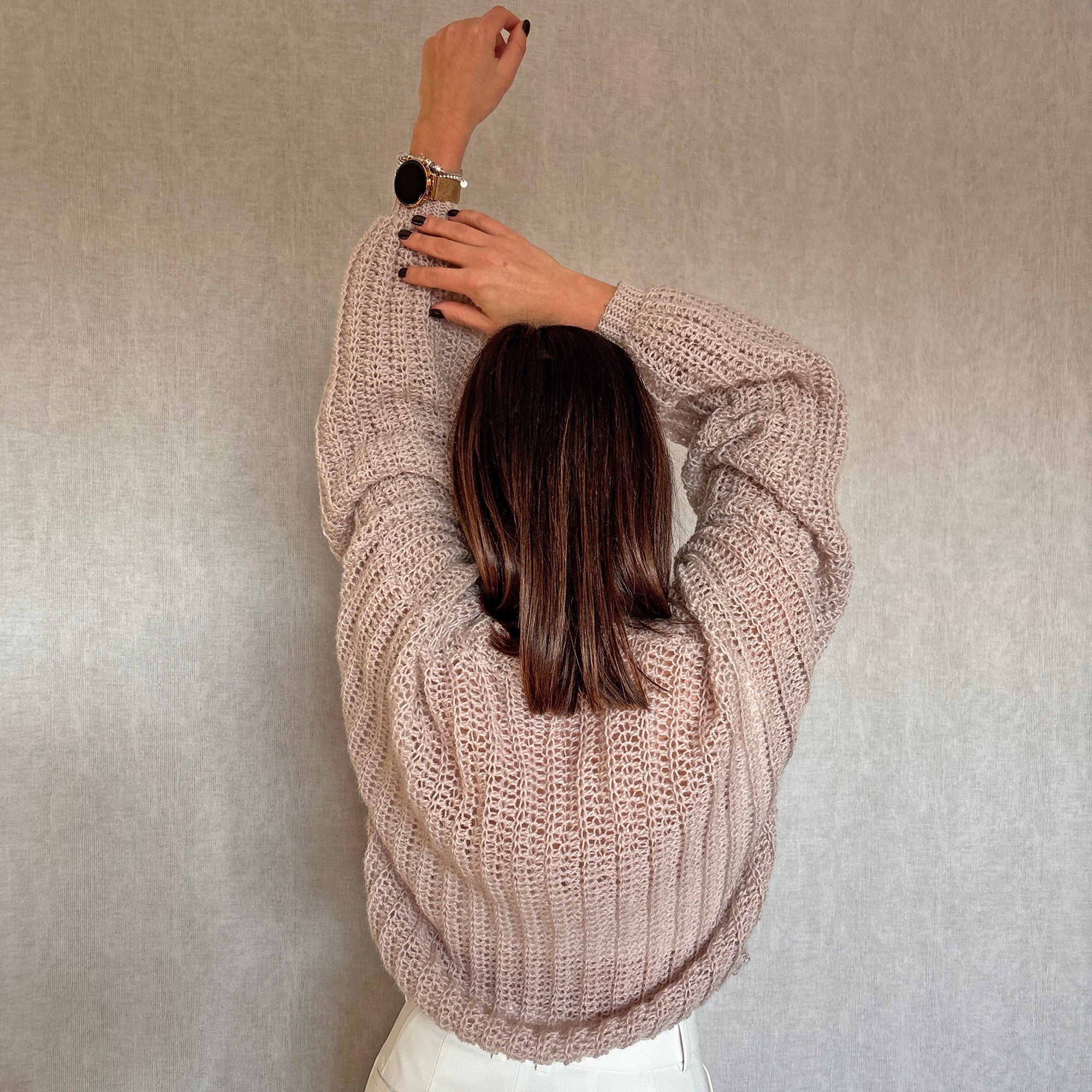 BLOW KISS CARDIGAN Crochet Pattern (skill level beginner)