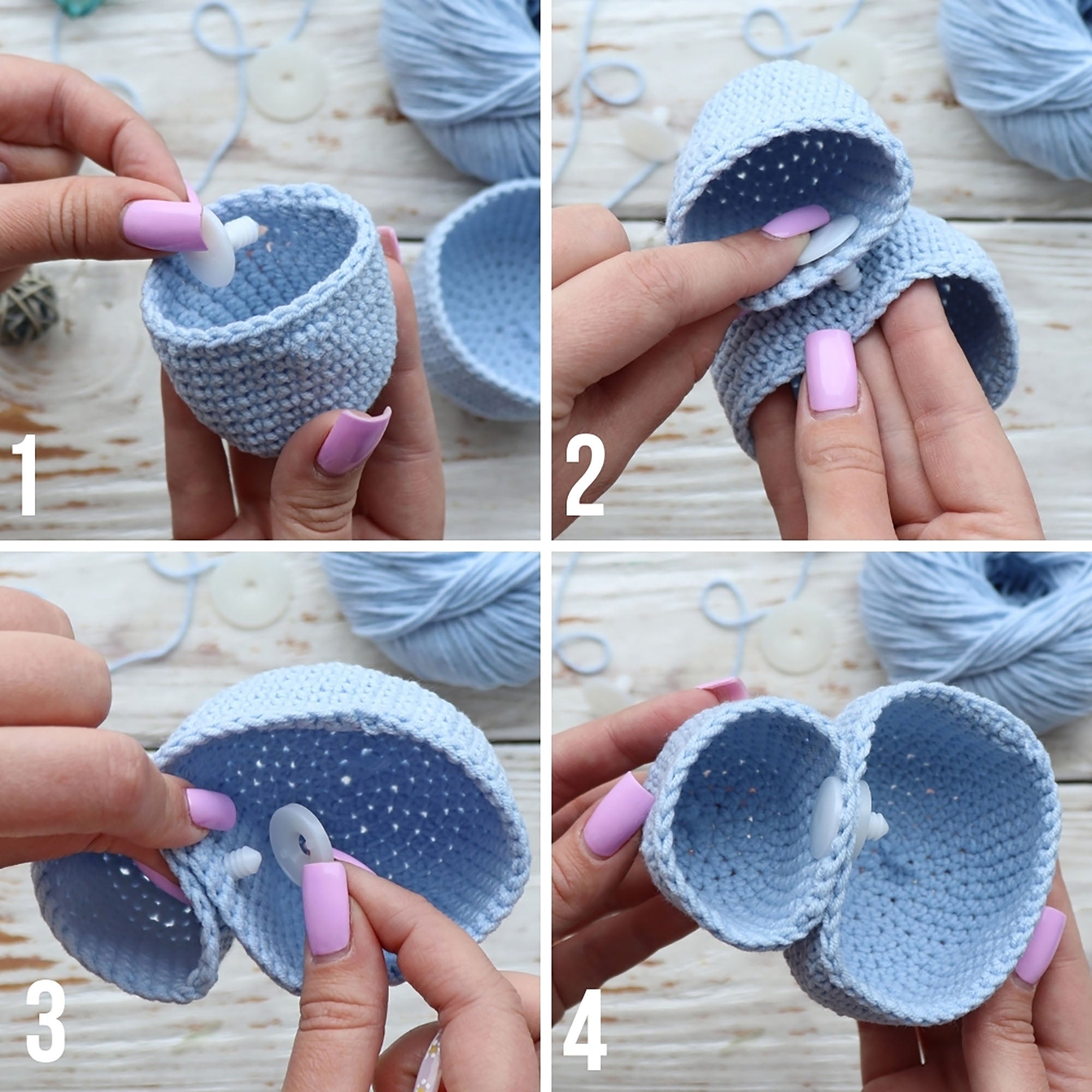 28 Set Doll Joints Assorted Size White Plastic Animal Joints Bear Making Accessories for Doll Making Limbs and Head Joints