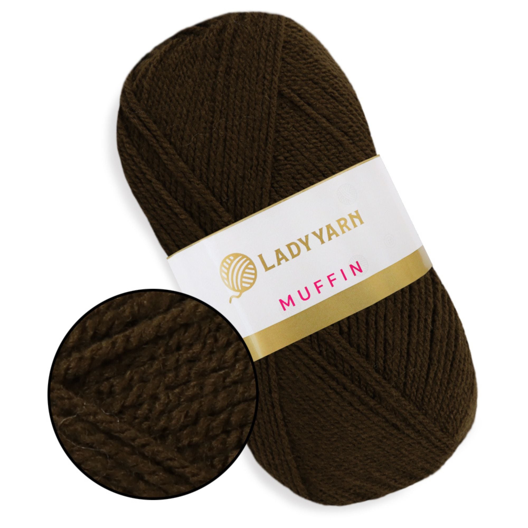 Lady Yarn Muffin, 36 colors, 3.5 oz / 525 yds