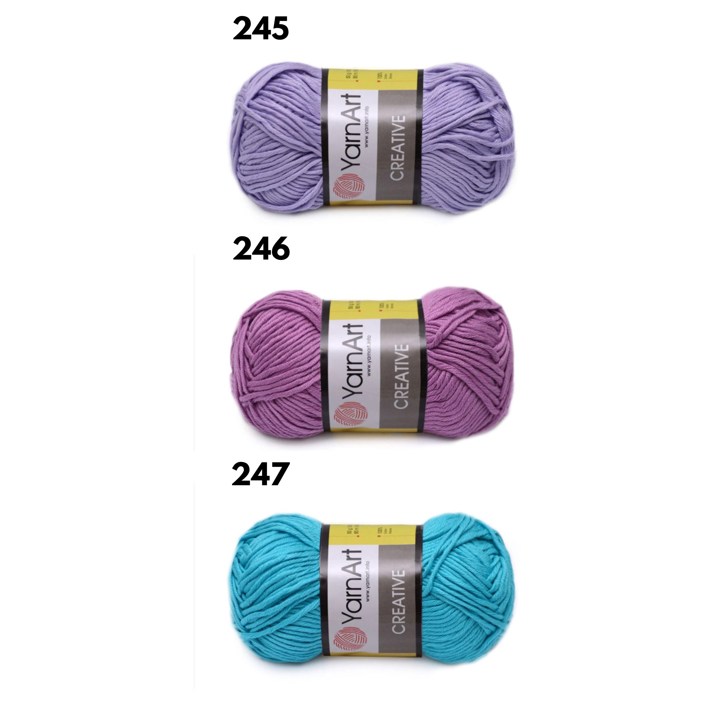 YarnArt Creative, 27 colours, 1.76 oz / 82 yds