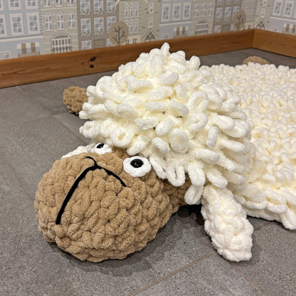 KIDS SHEEP RUG Crochet Pattern (skill level beginner)