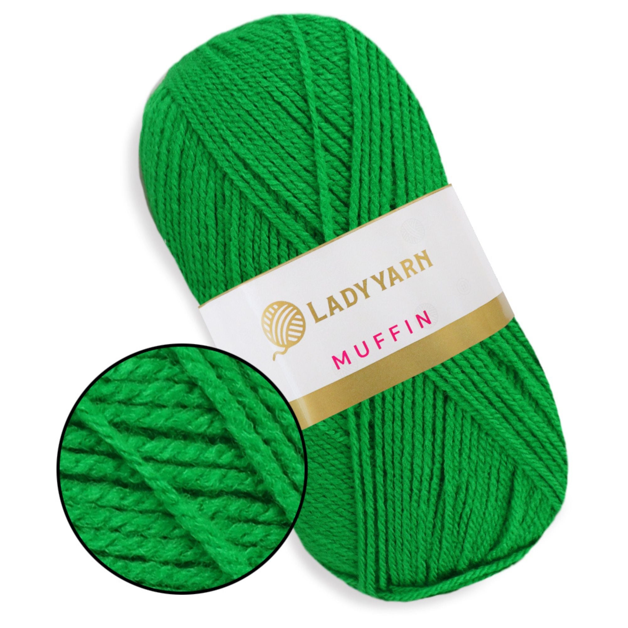 Lady Yarn Muffin, 36 colors, 3.5 oz / 525 yds