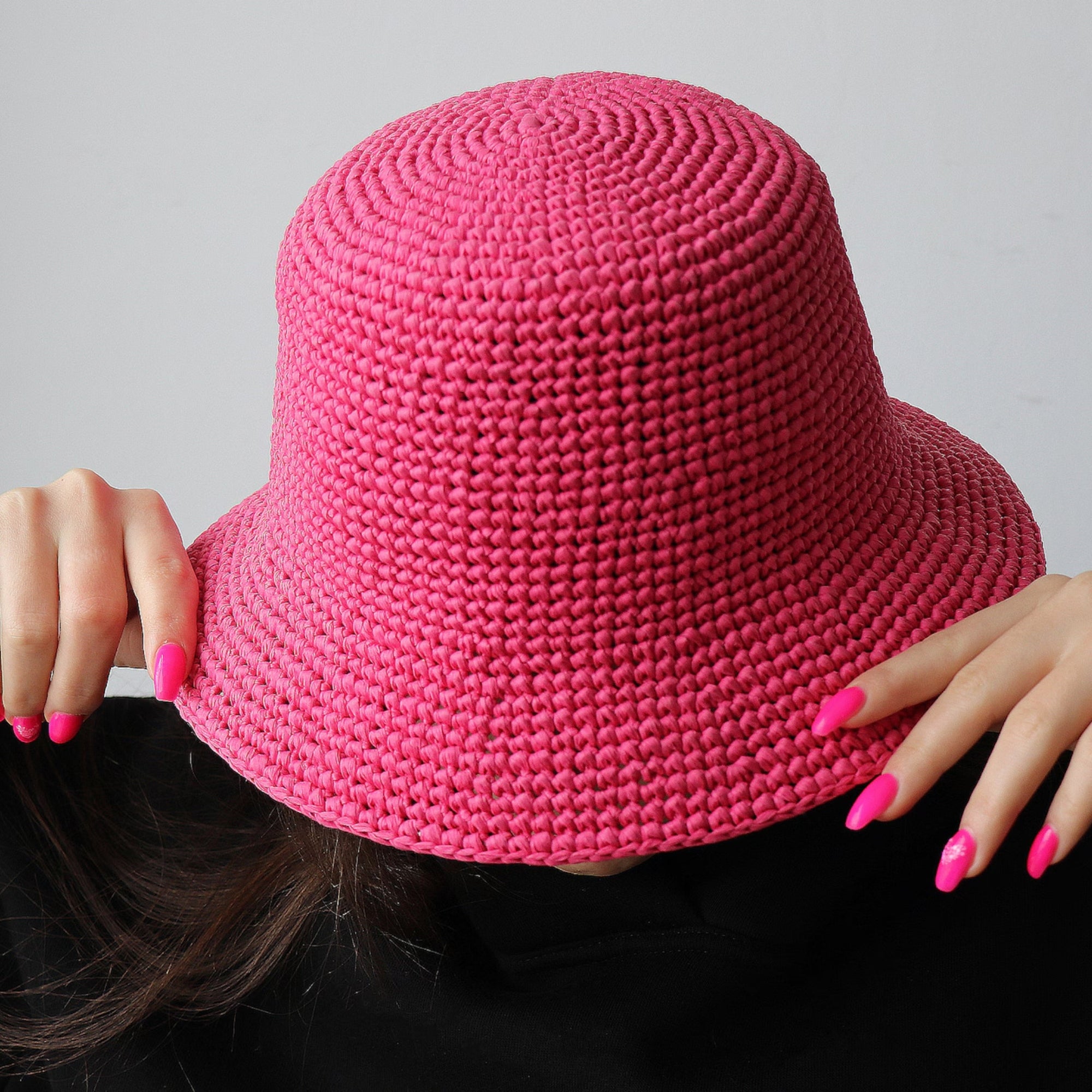 Organic Raffia Bucket Hat Crochet Kit
