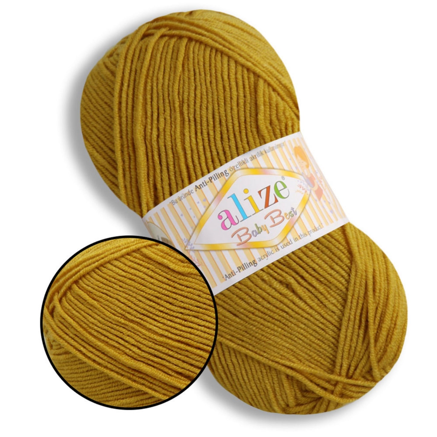 Alize Baby Best, 65 colors, 3.53 oz / 262 yds