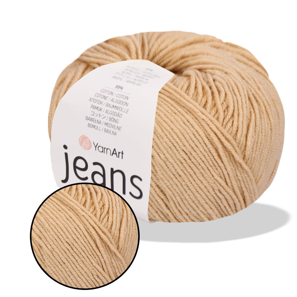 YarnArt Jeans, 62 colors, 1.75 oz / 174 yds