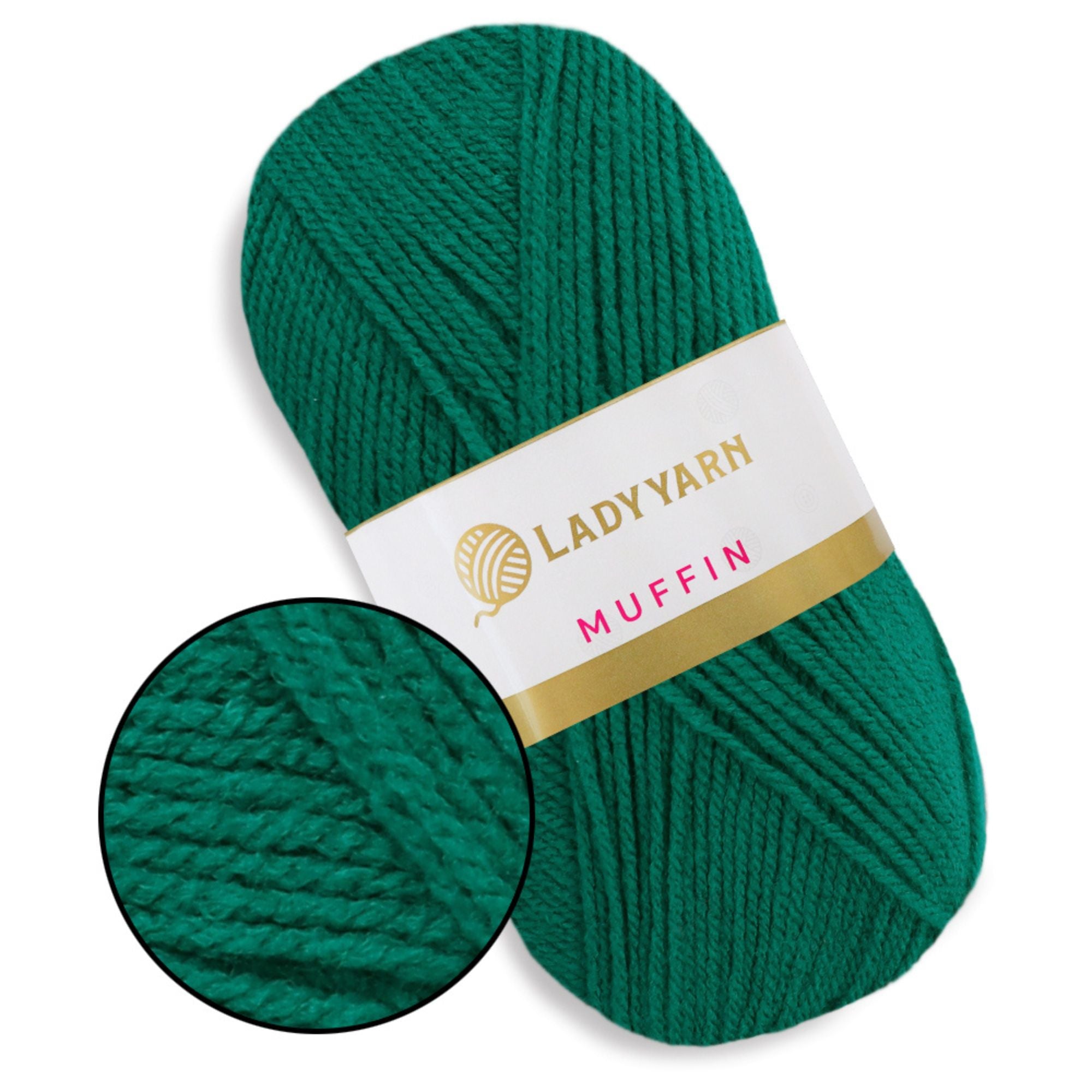 Lady Yarn Muffin, 36 colors, 3.5 oz / 525 yds