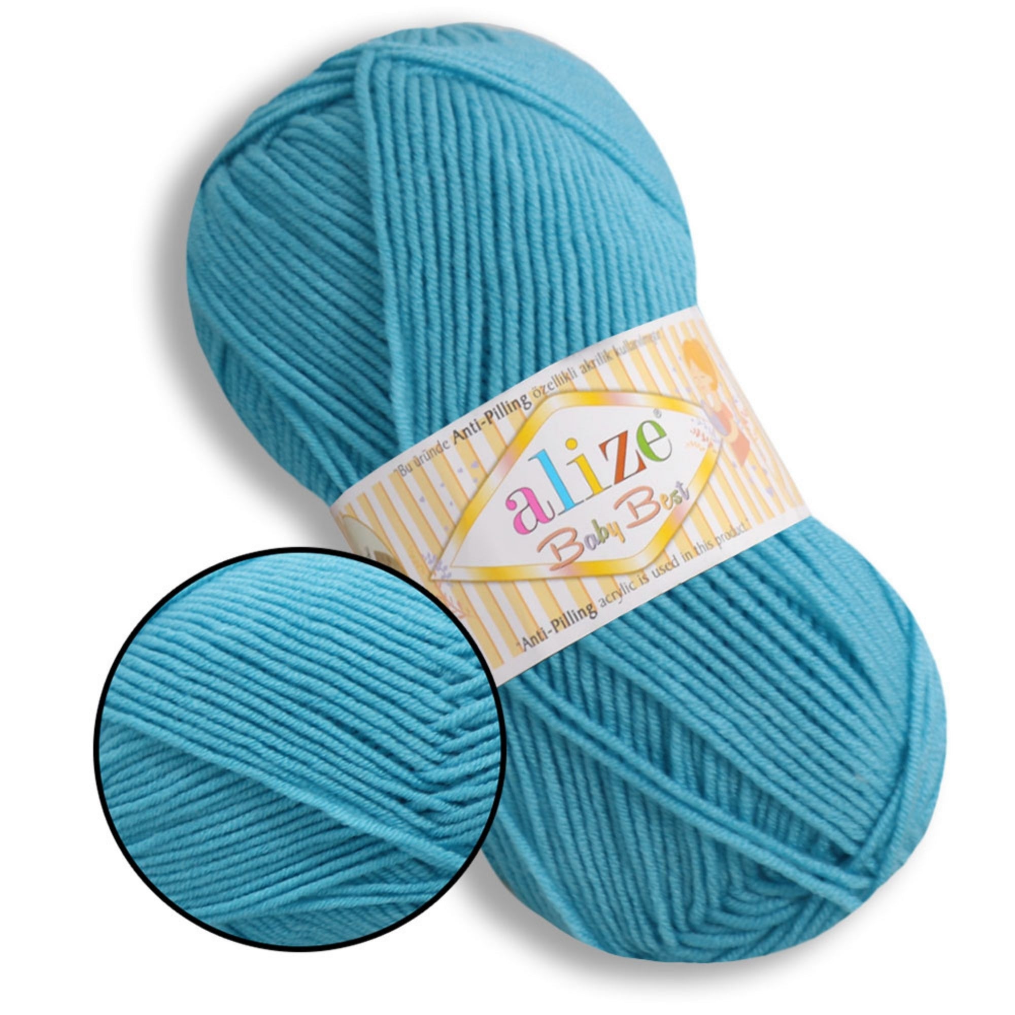 Alize Baby Best, 65 colors, 3.53 oz / 262 yds