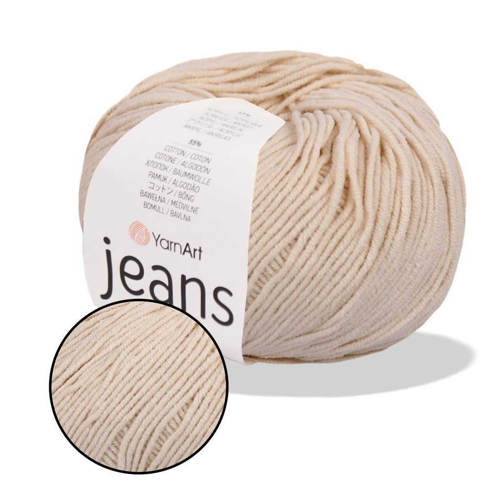 YarnArt Jeans, 62 colors, 1.75 oz / 174 yds