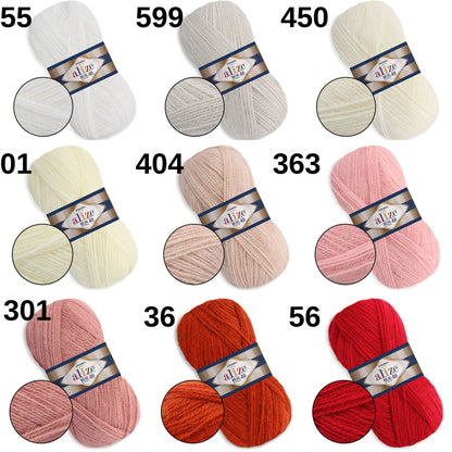 Alize Angora Real 40, 36 colors, 3.5 oz / 525 yds