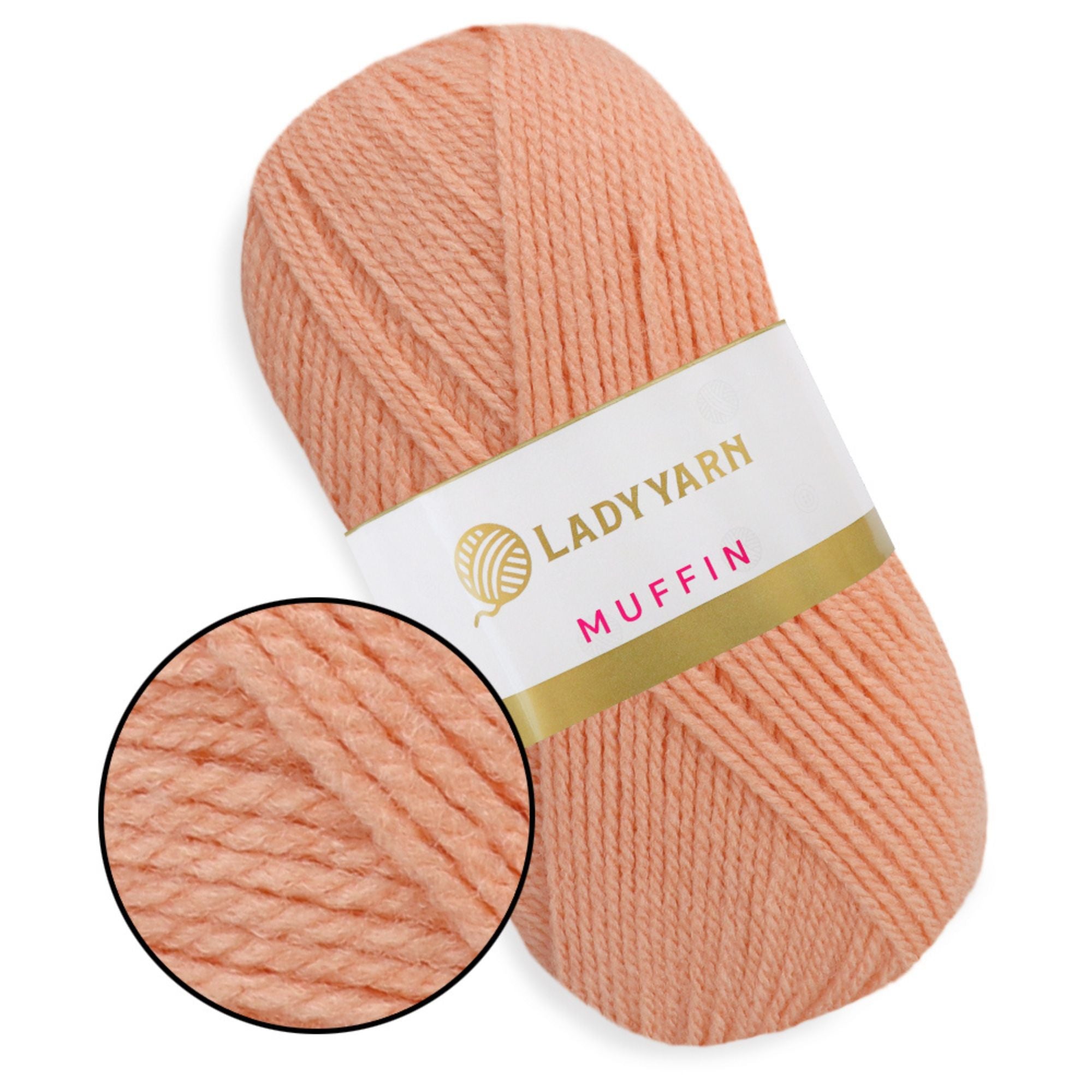 Lady Yarn Muffin, 36 colors, 3.5 oz / 525 yds