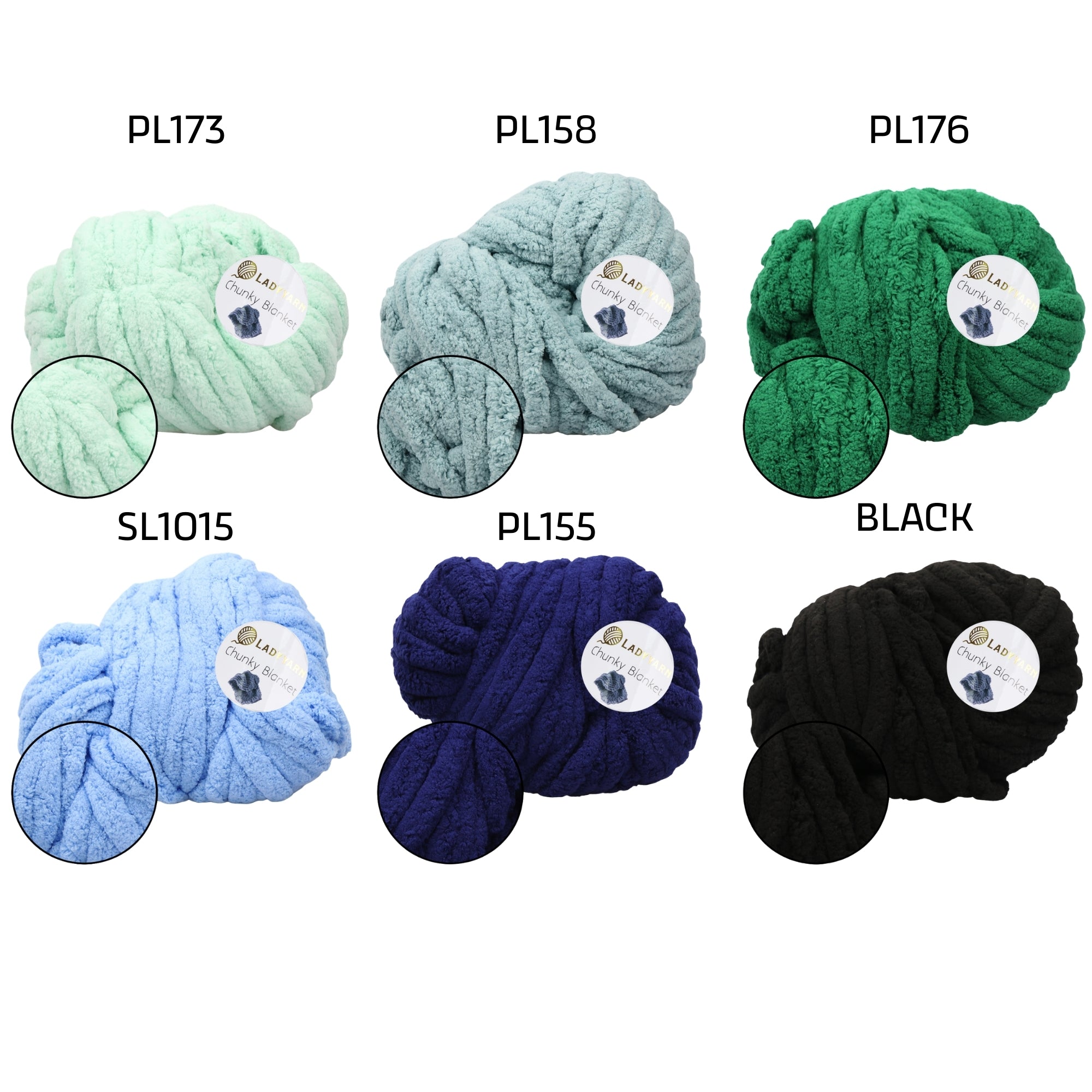 Lady Yarn Chunky Blanket 24 colors, 11.64 oz / 36 yds