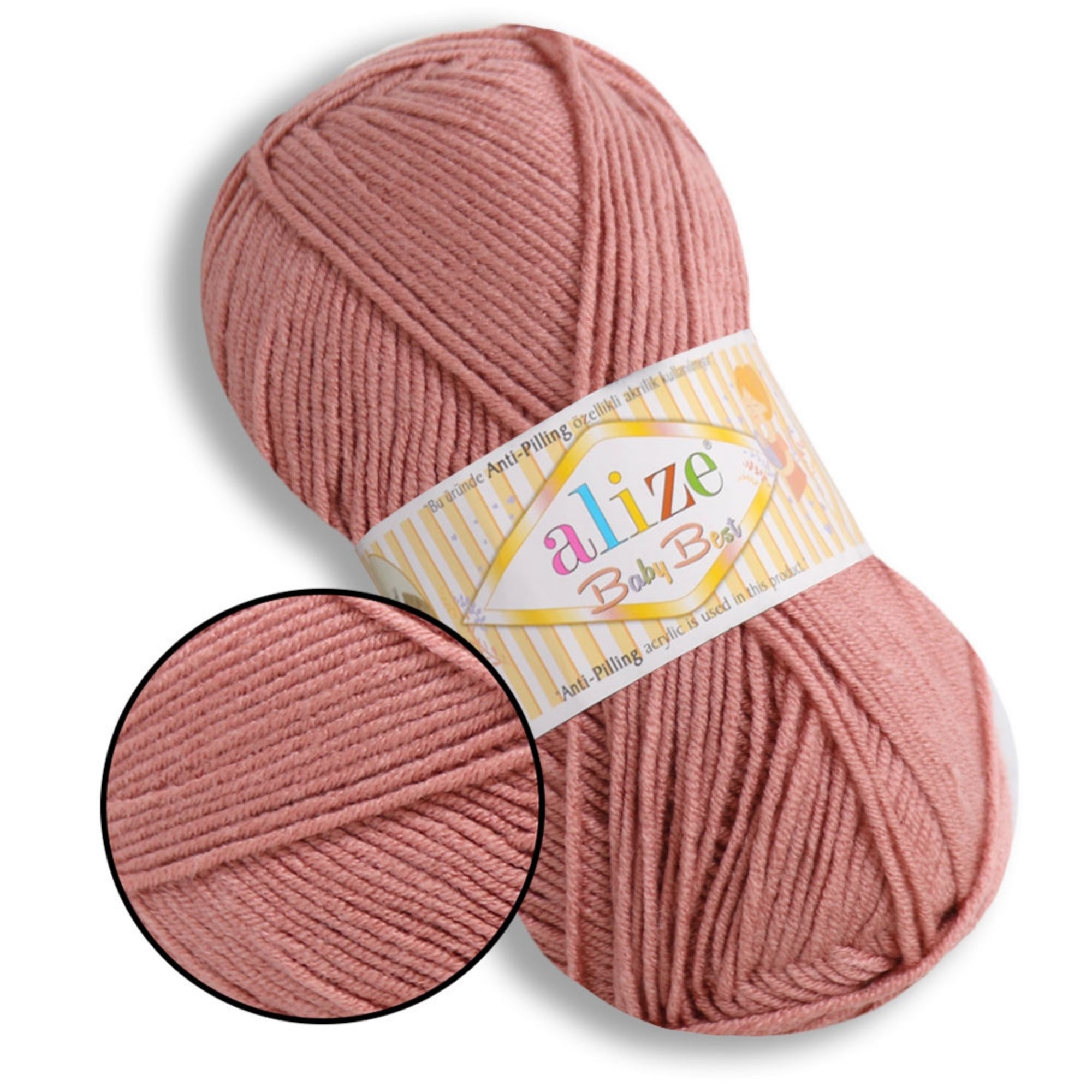 Alize Baby Best, 65 colors, 3.53 oz / 262 yds