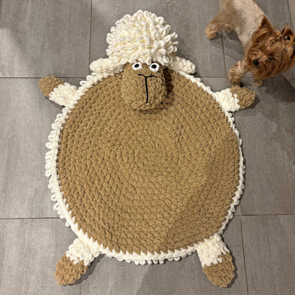 KIDS SHEEP RUG Crochet Pattern (skill level beginner)
