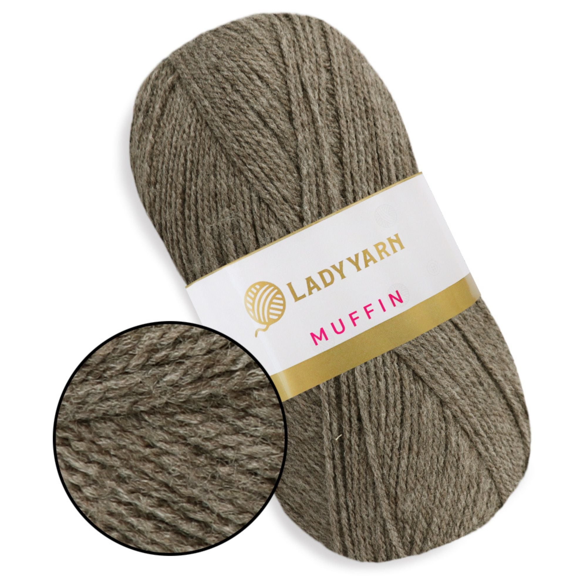 Lady Yarn Muffin, 36 colors, 3.5 oz / 525 yds